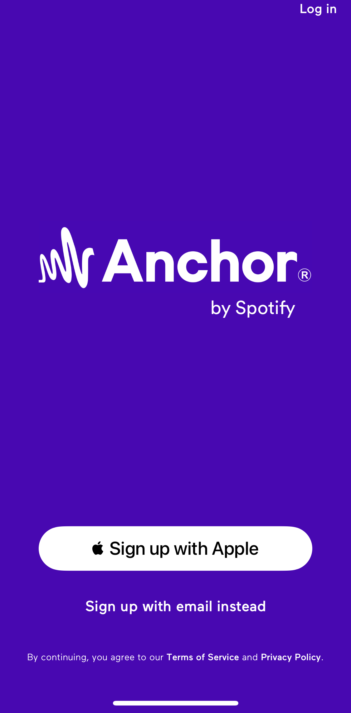 Anchor Start screen screen in the General Browsing flow