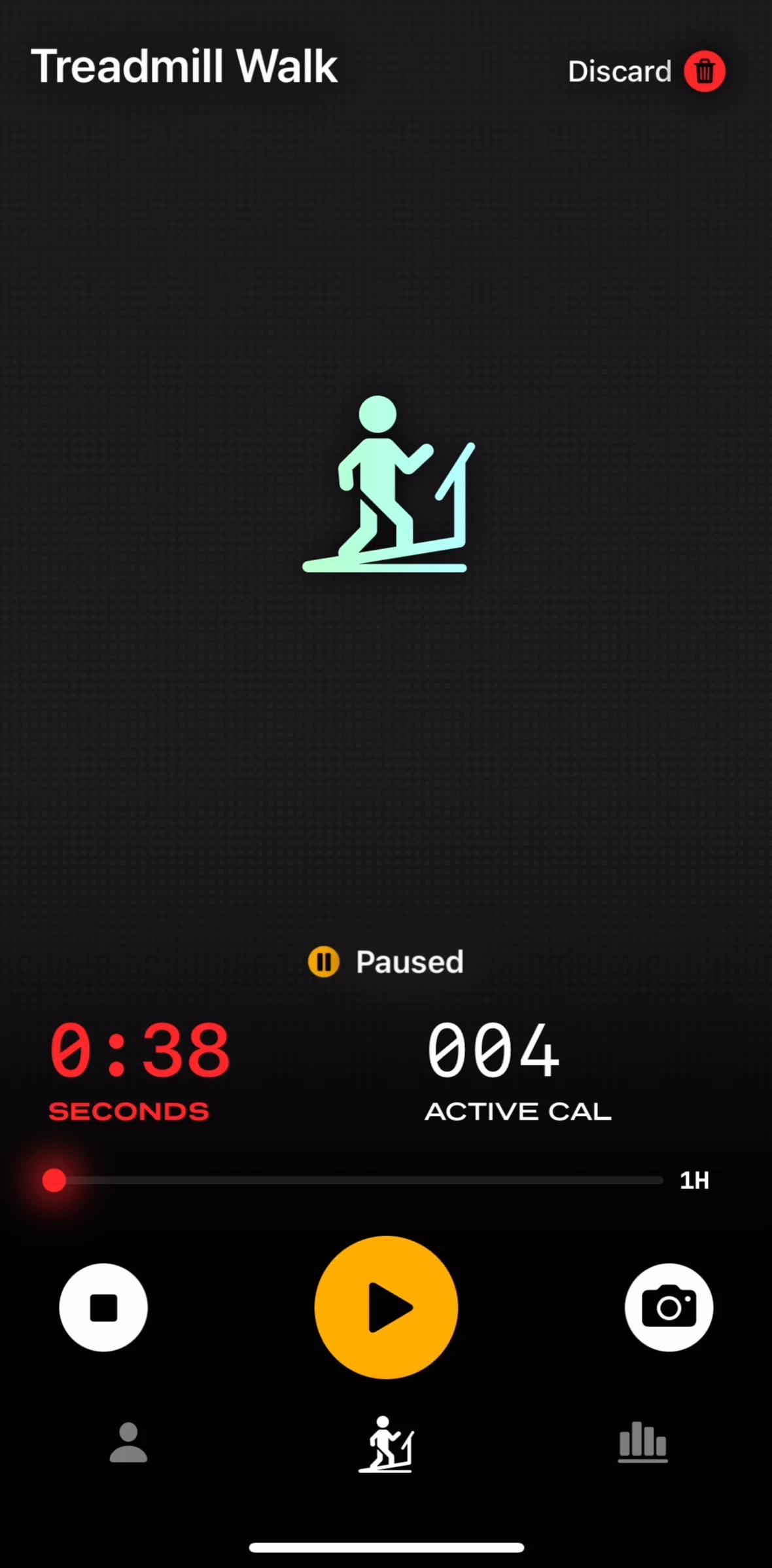 Any Distance Screen screen in the Deleting an activity flow