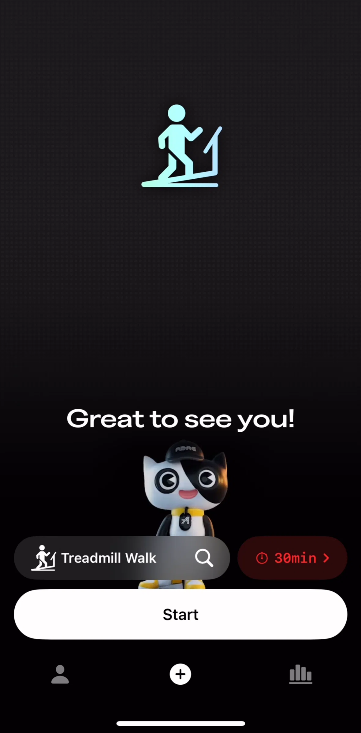 Any Distance Screen screen in the Setting a time goal flow