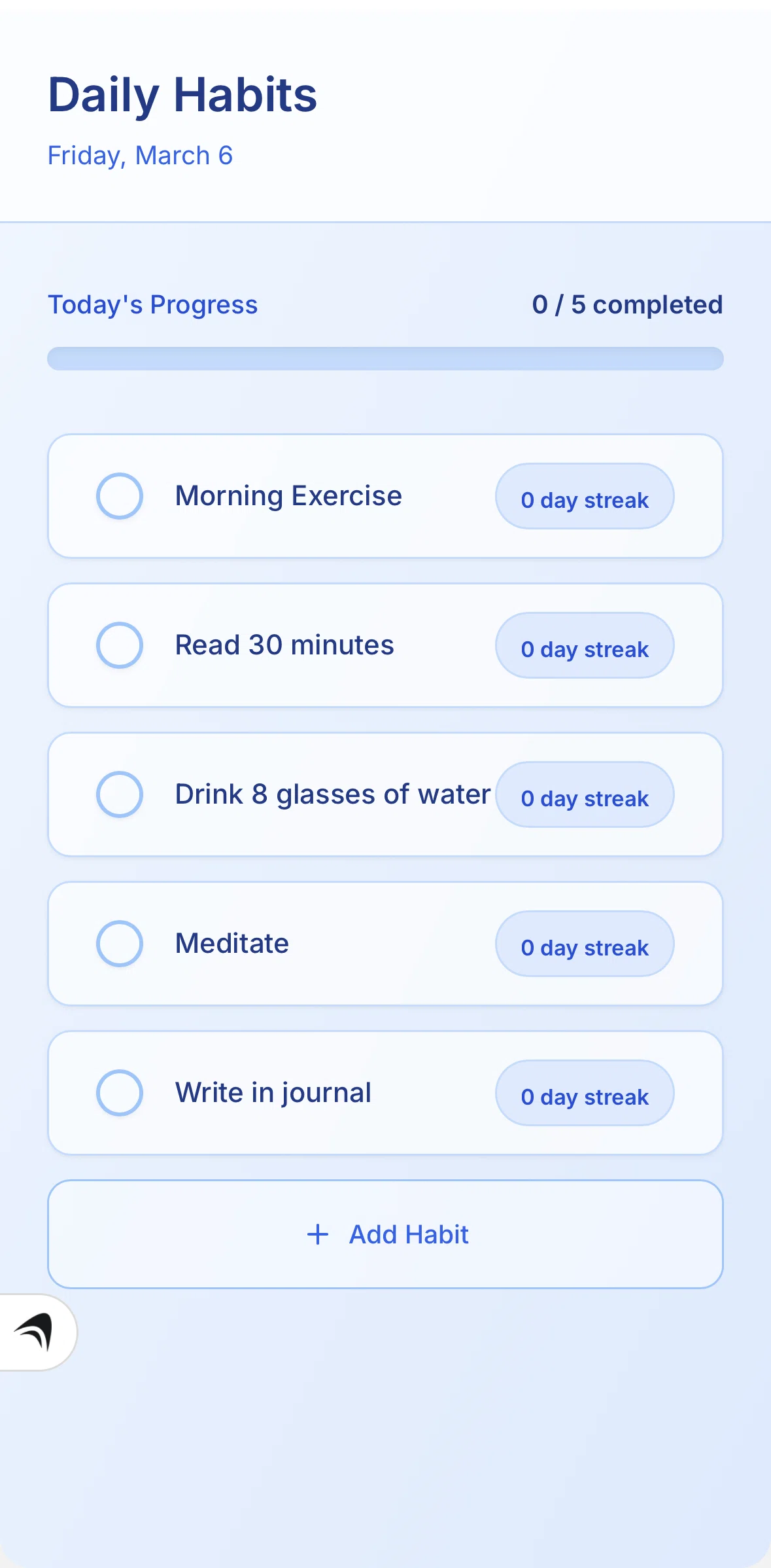 Anything Screen screen in the Project settings flow