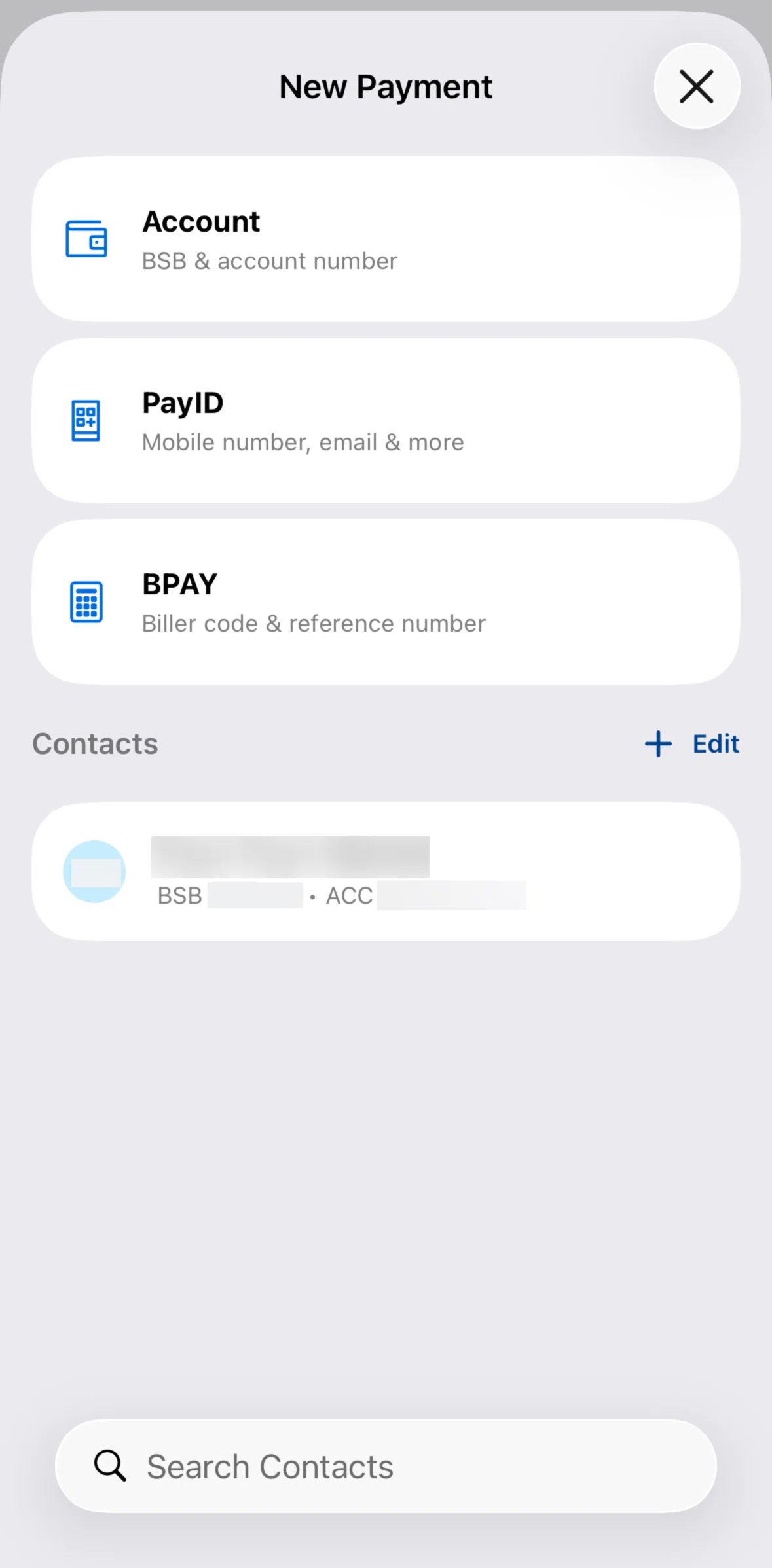 ANZ Plus Screen screen in the Adding a payment (BPAY) flow