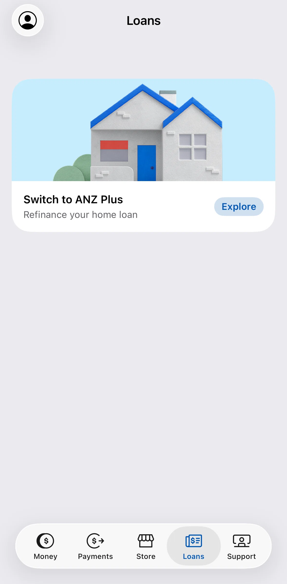 ANZ Plus Screen screen in the Apply for a home loan flow