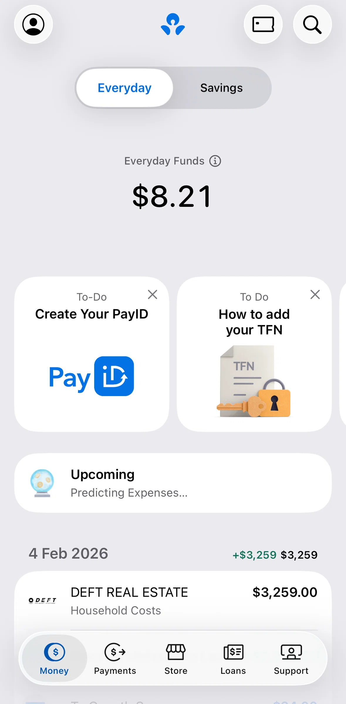 ANZ Plus Screen screen in the Transaction detail flow