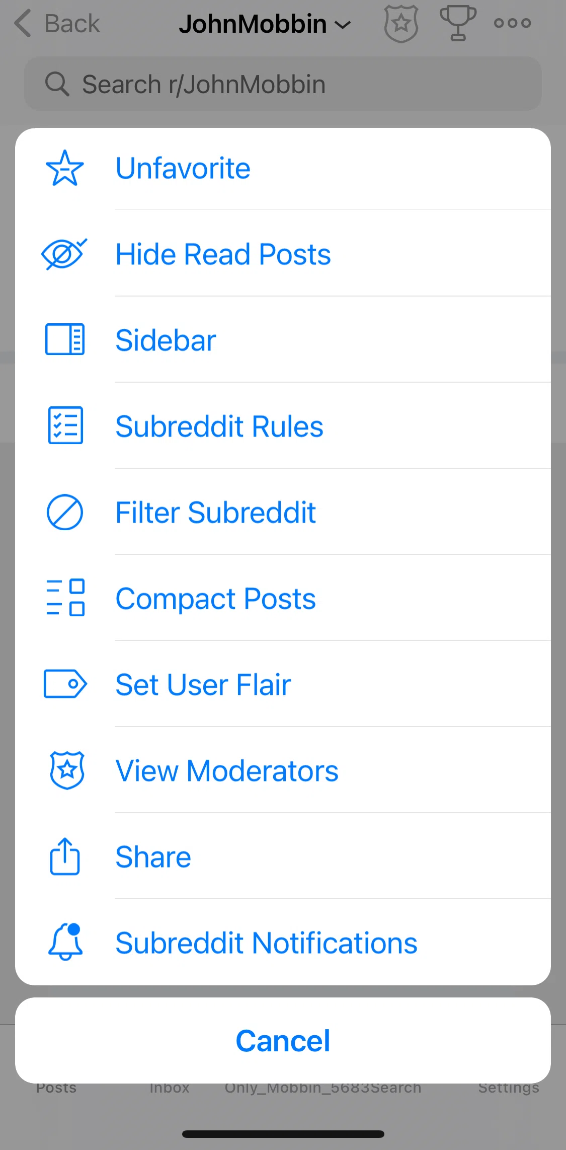 Apollo for Reddit Screen screen in the Subreddit rules flow