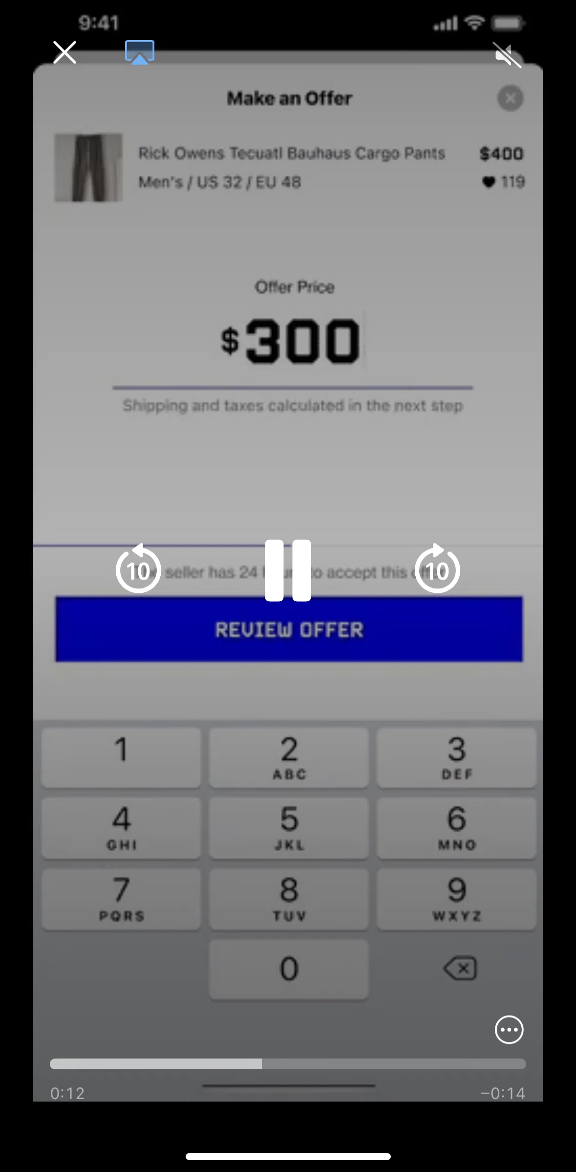 App Store Screen screen in the Changing playback speed flow