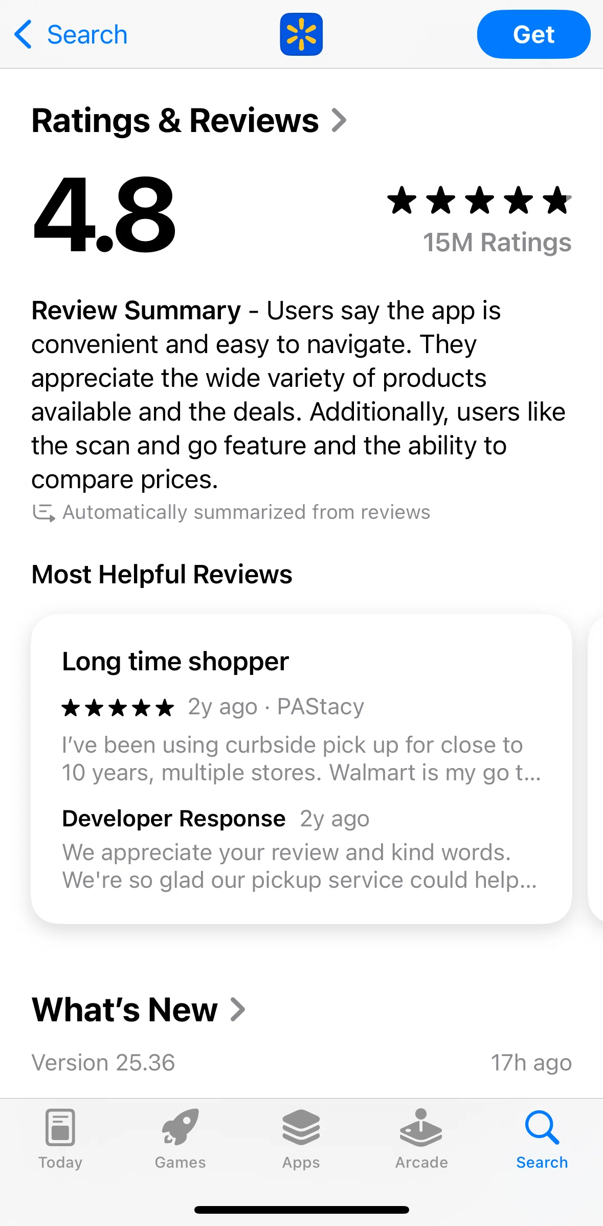 App Store Screen screen in the Ratings & reviews flow