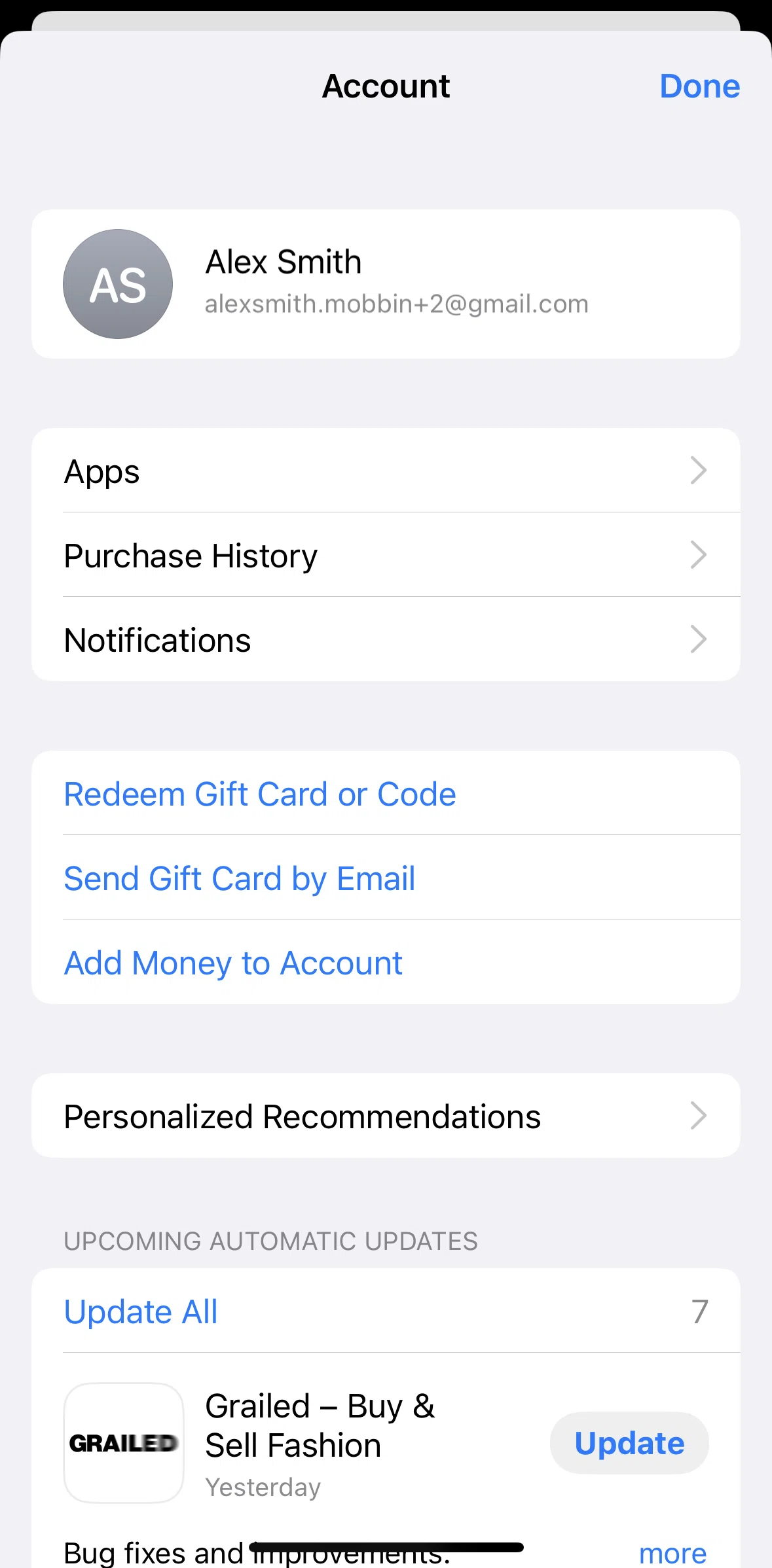App Store Screen screen in the Recommendations flow