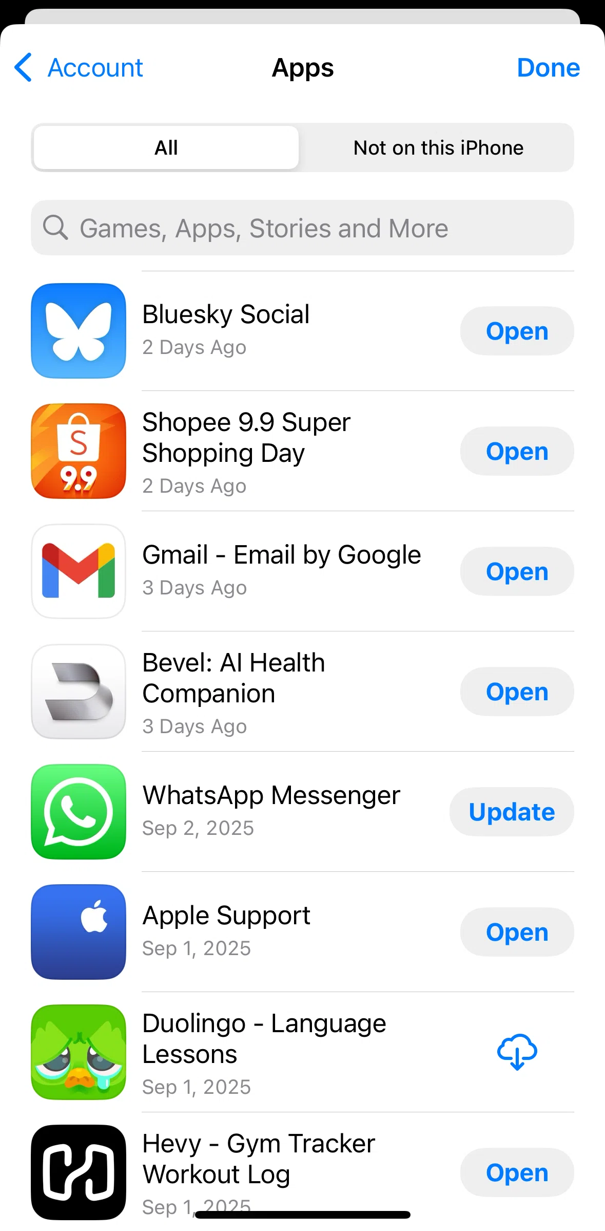 App Store Screen screen in the Searching an app flow