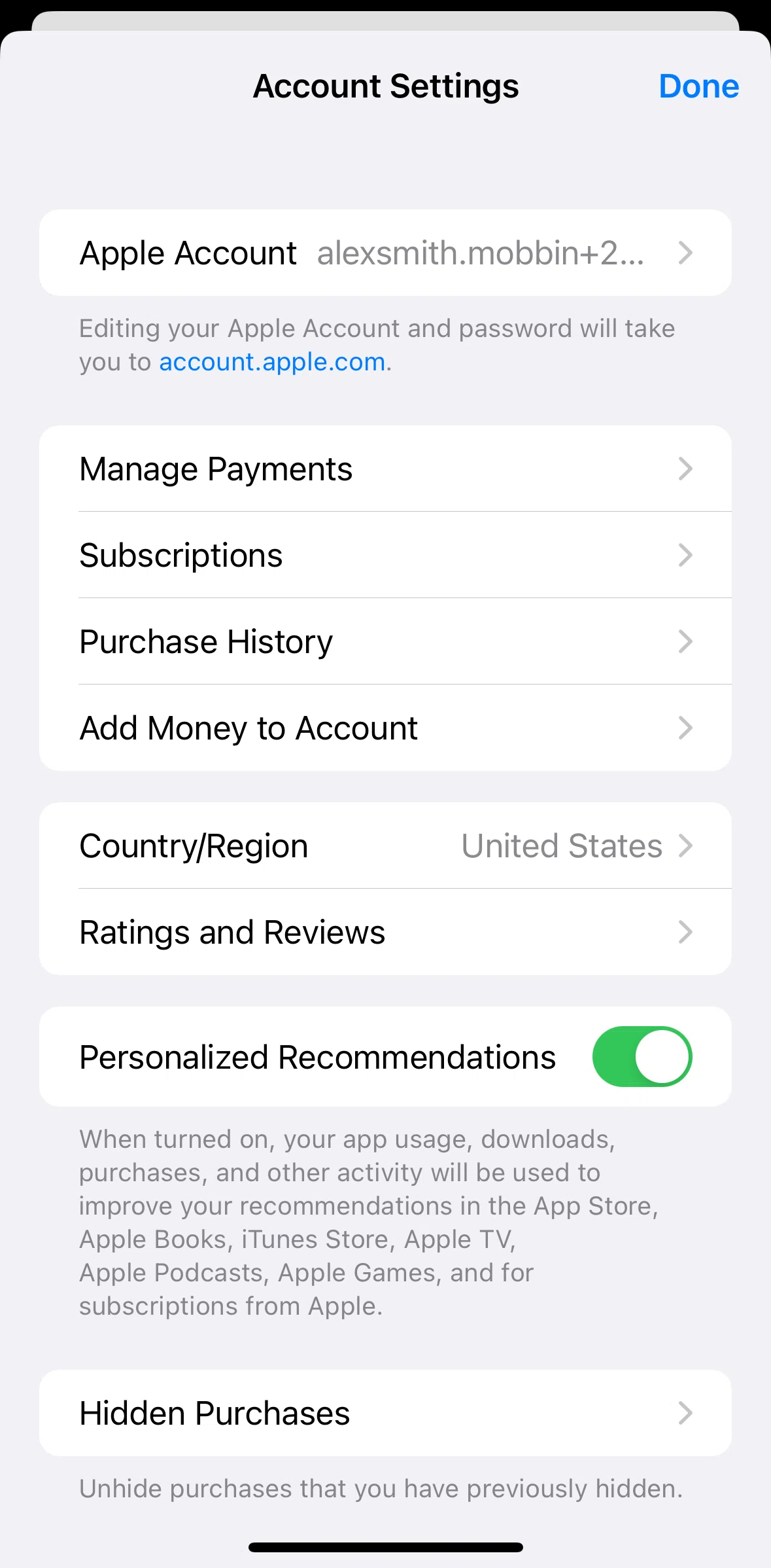 App Store Screen screen in the Subscriptions flow