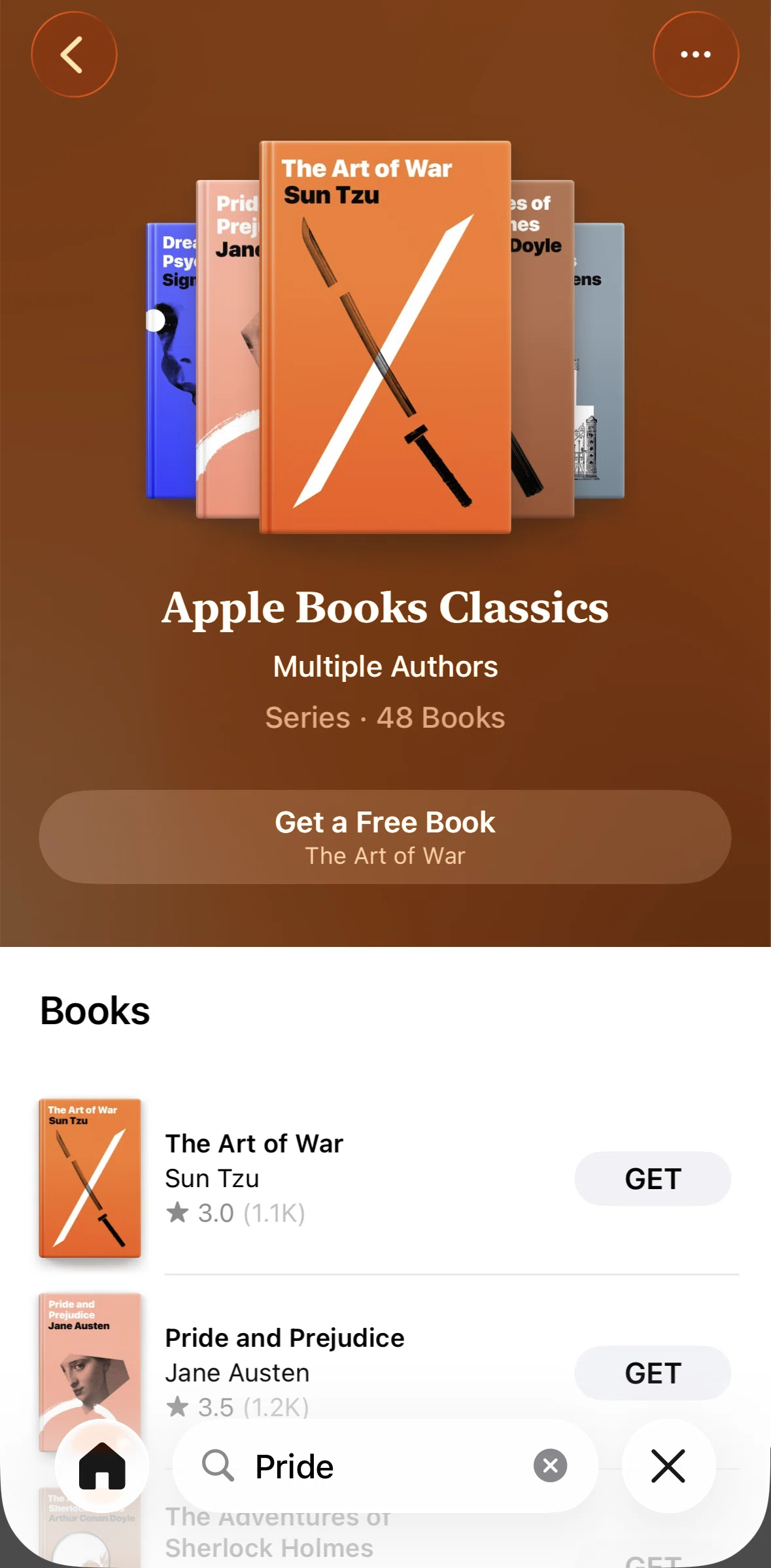 Apple Books Screen screen in the Filtering books flow