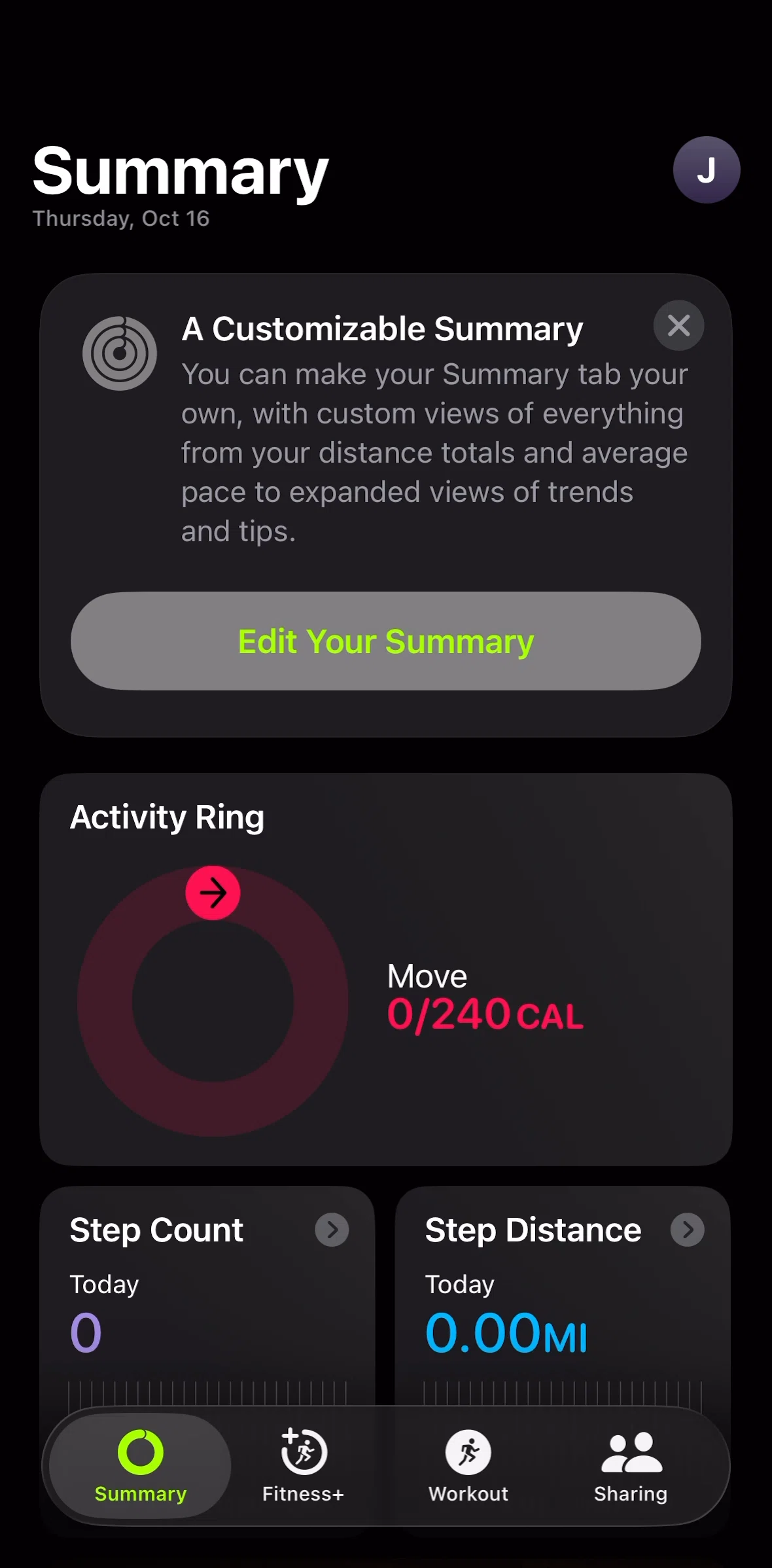 Apple Fitness Screen screen in the Account flow