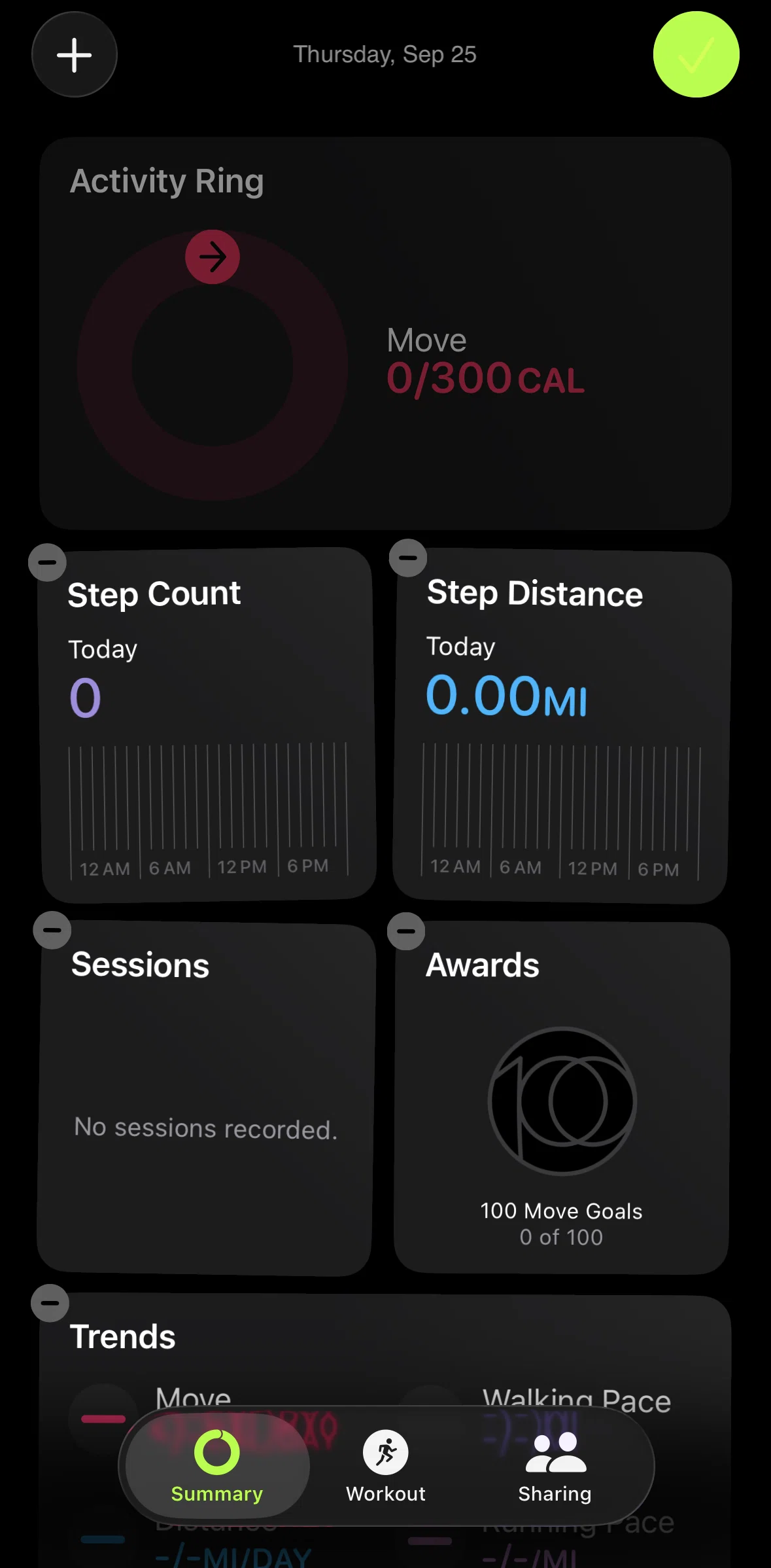 Apple Fitness Screen screen in the Adding a card flow