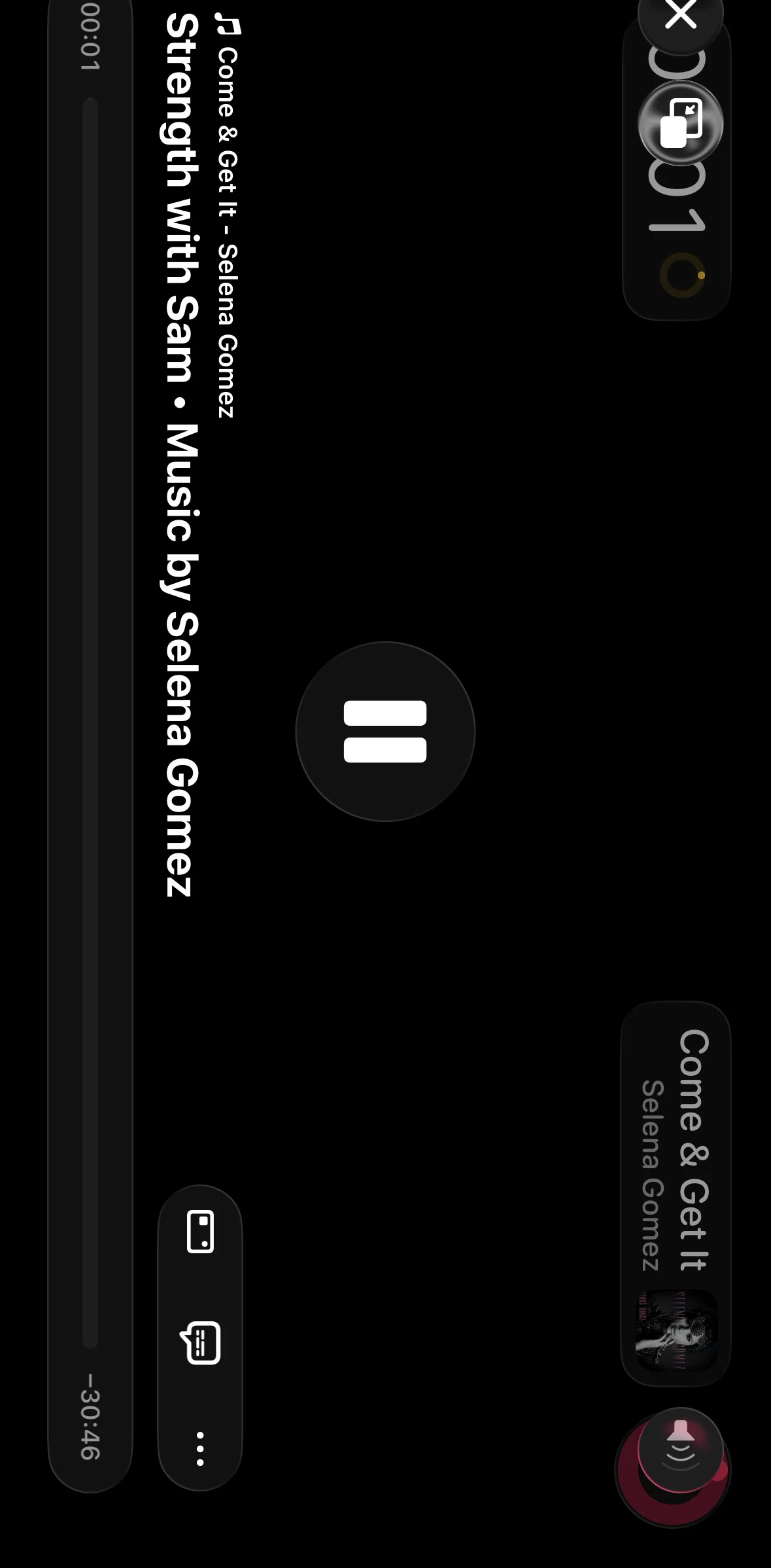 Apple Fitness Screen screen in the Changing audio setting flow