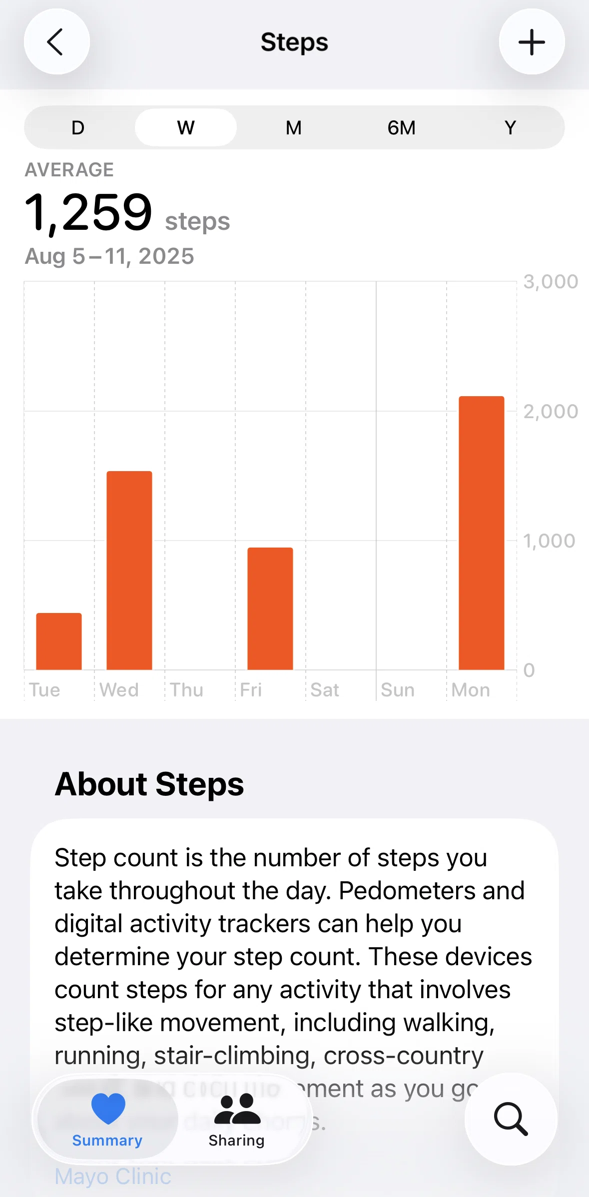 Apple Health Screen screen in the Adding steps flow