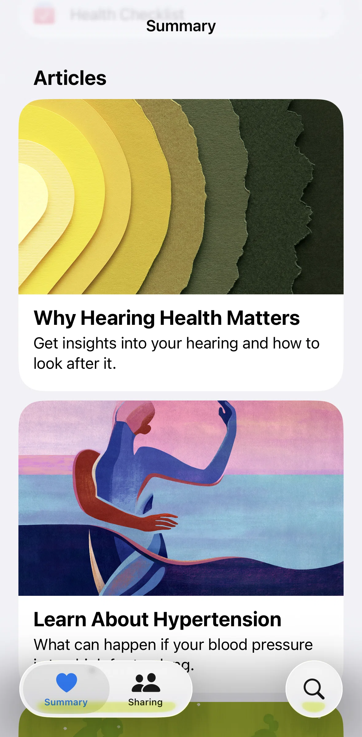 Apple Health Screen screen in the Article flow