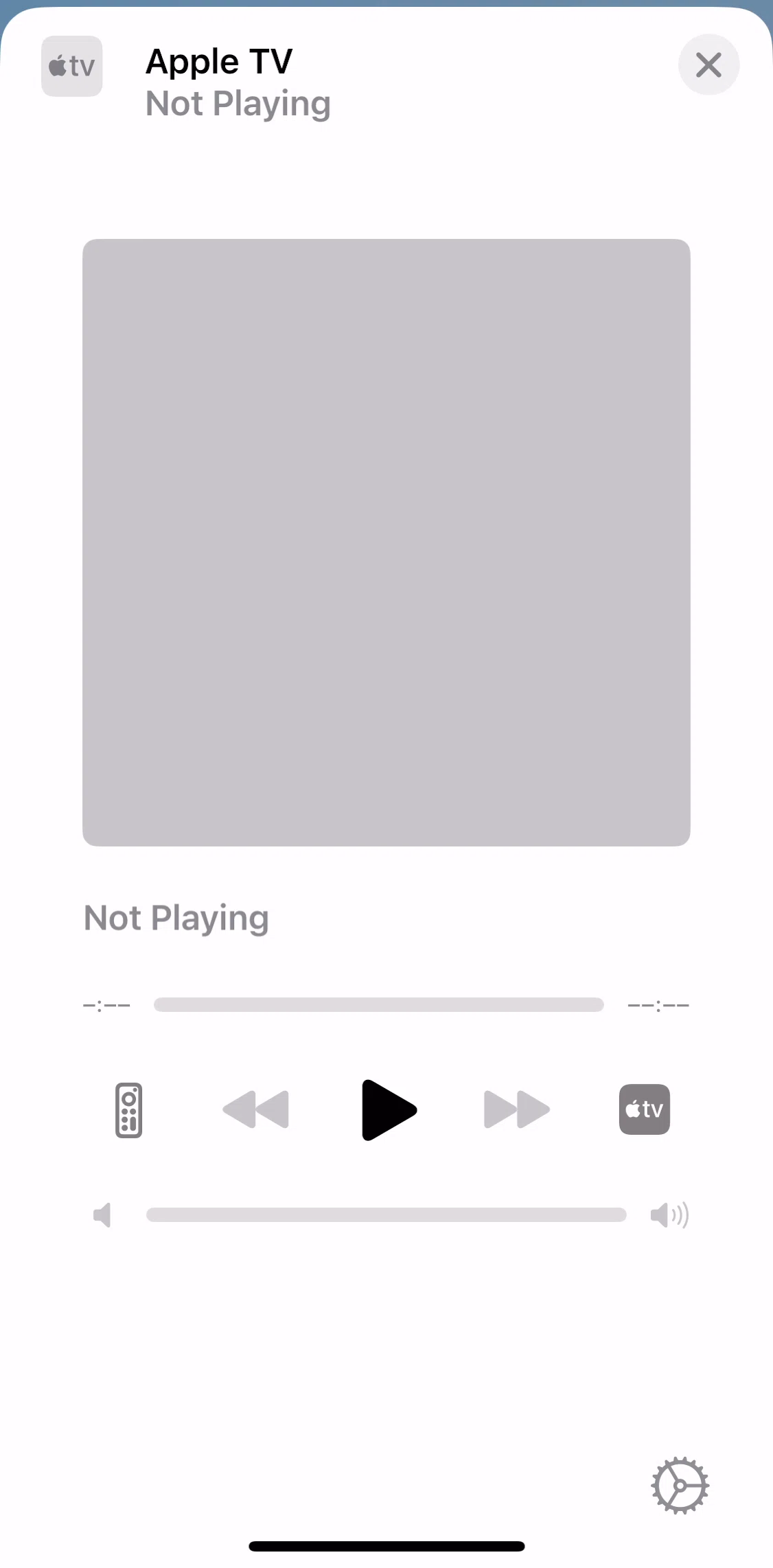 Apple Home Screen screen in the Apple TV Remote flow