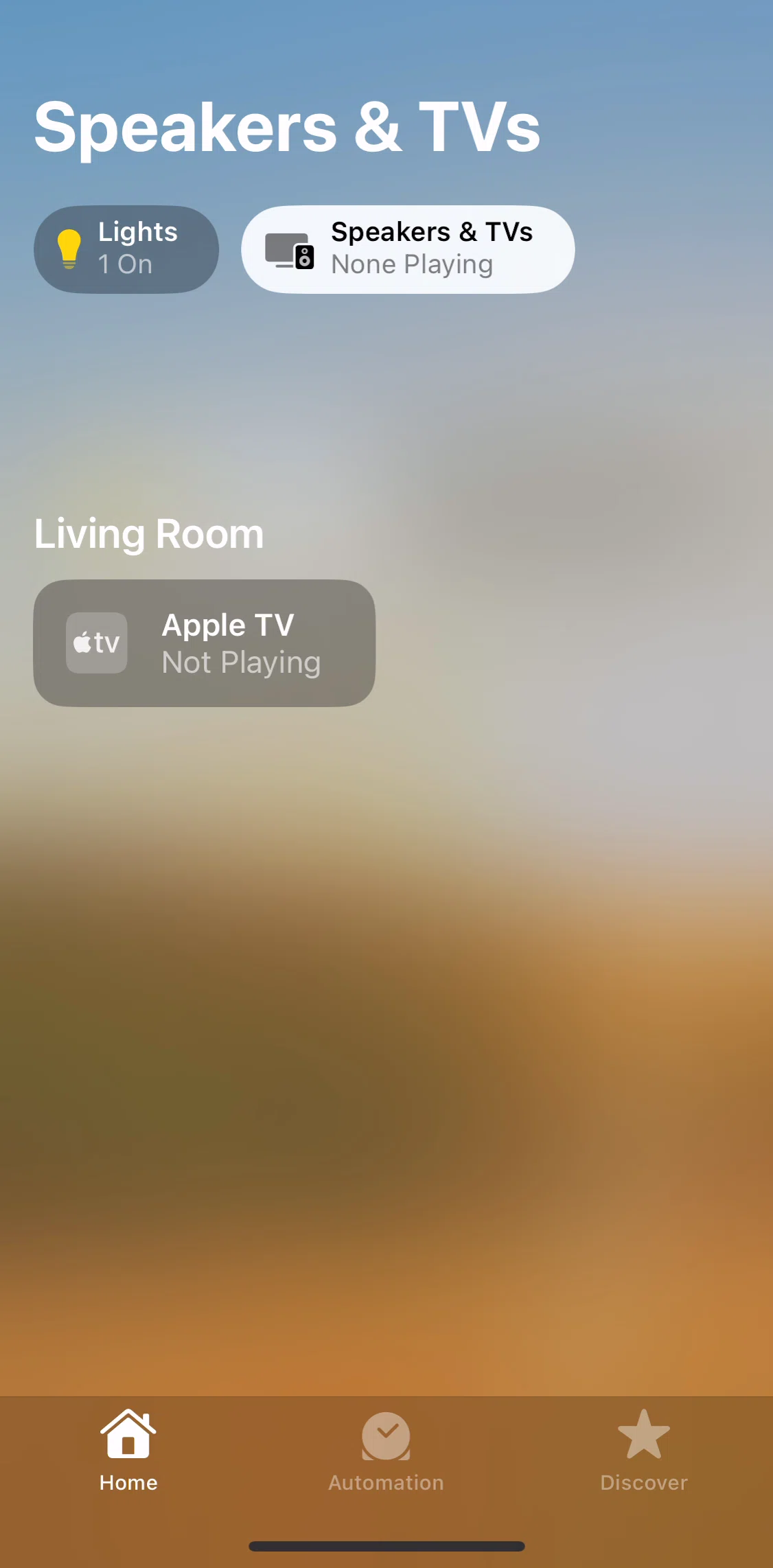 Apple Home Screen screen in the Apple TV flow