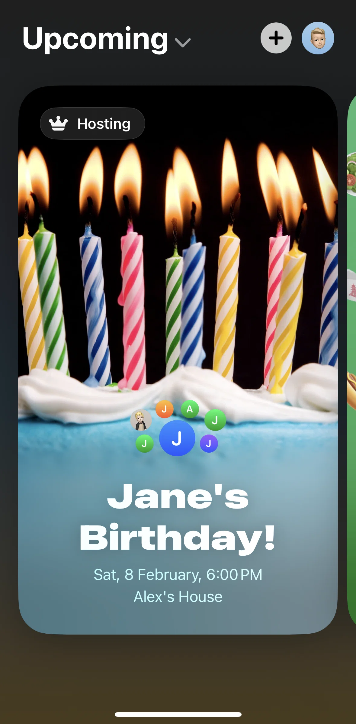 Apple Invites Screen screen in the Event detail flow