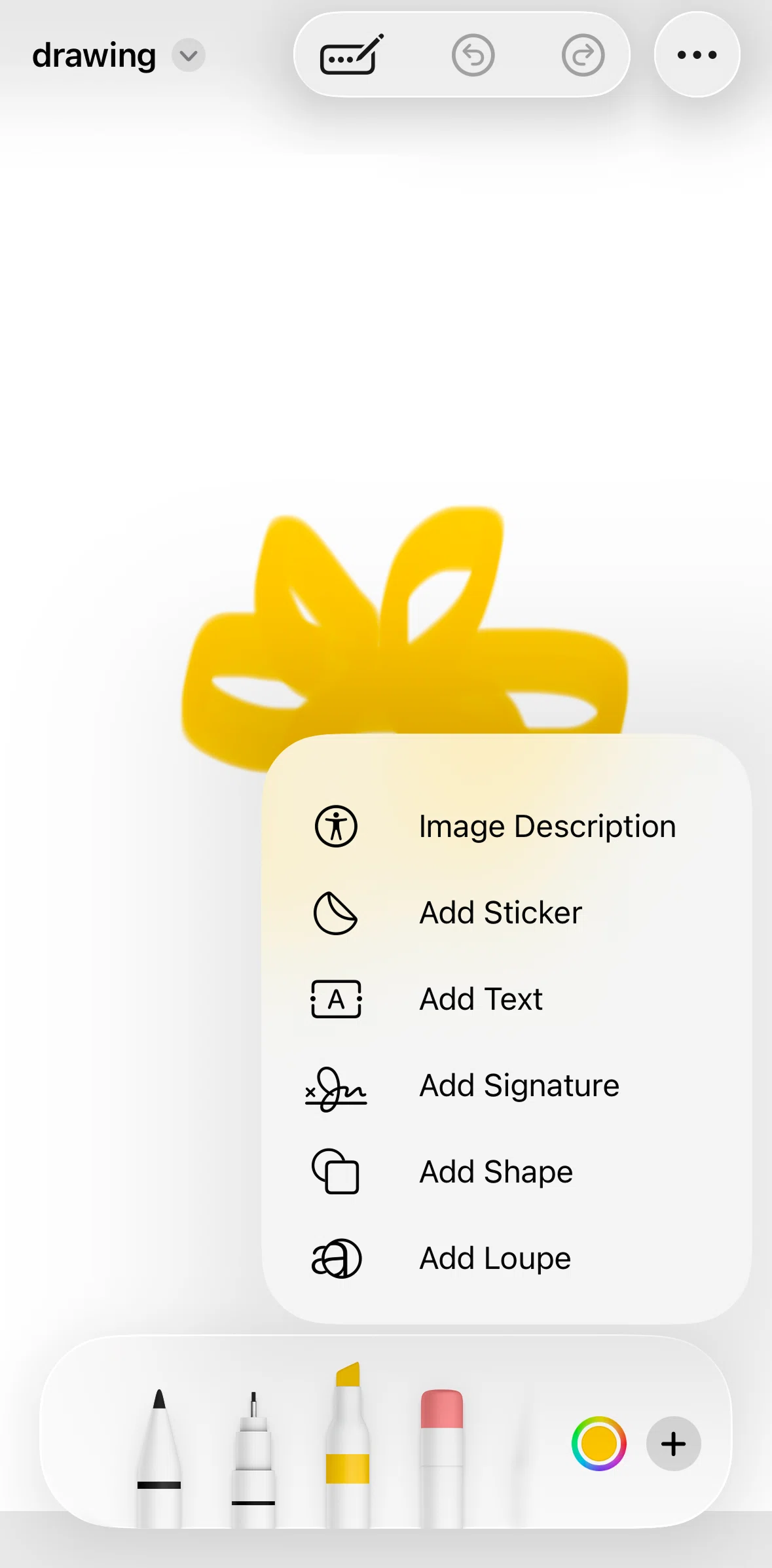 Apple Mail Screen screen in the Adding text flow