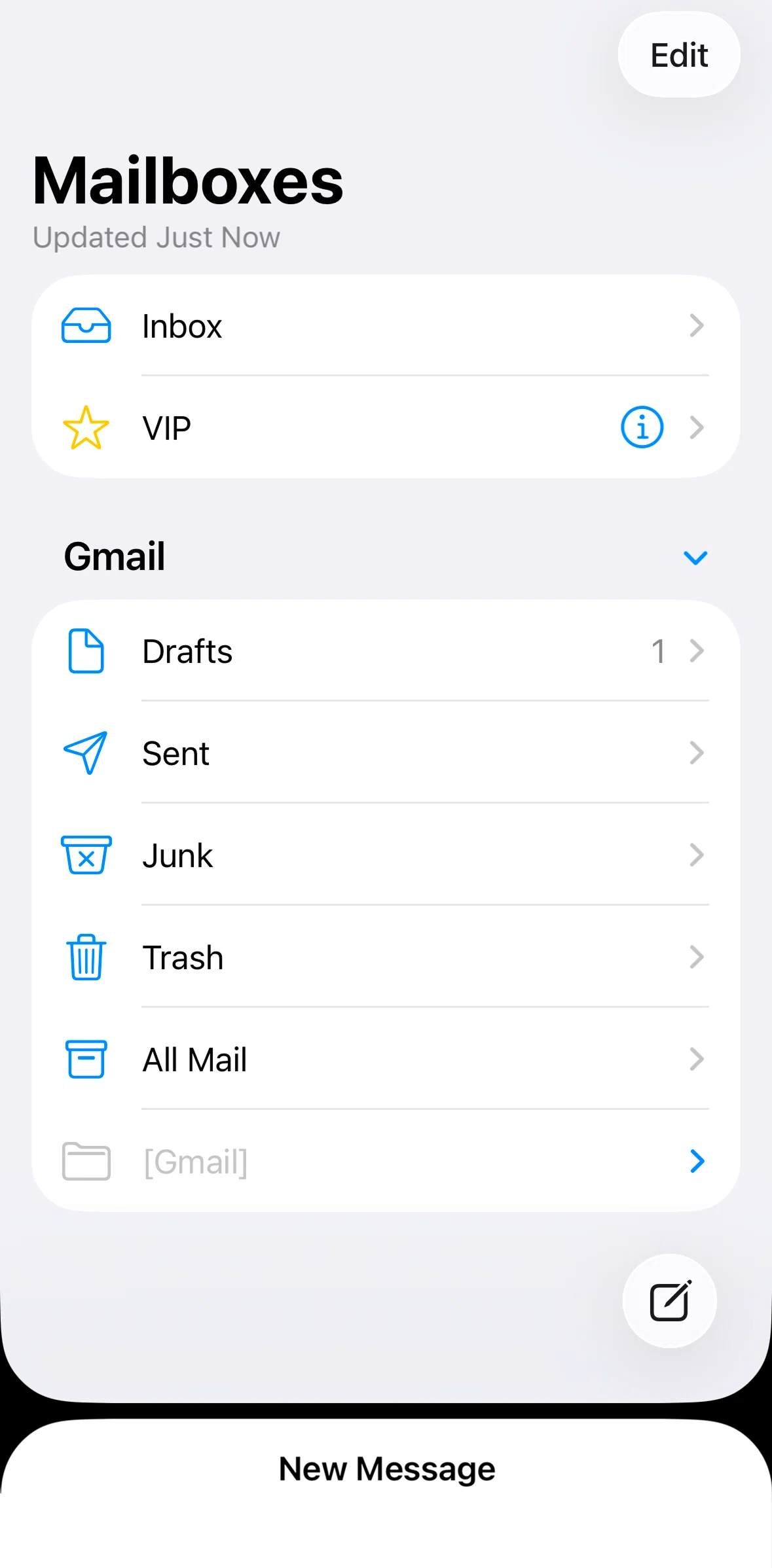 Apple Mail Screen screen in the Drafts flow