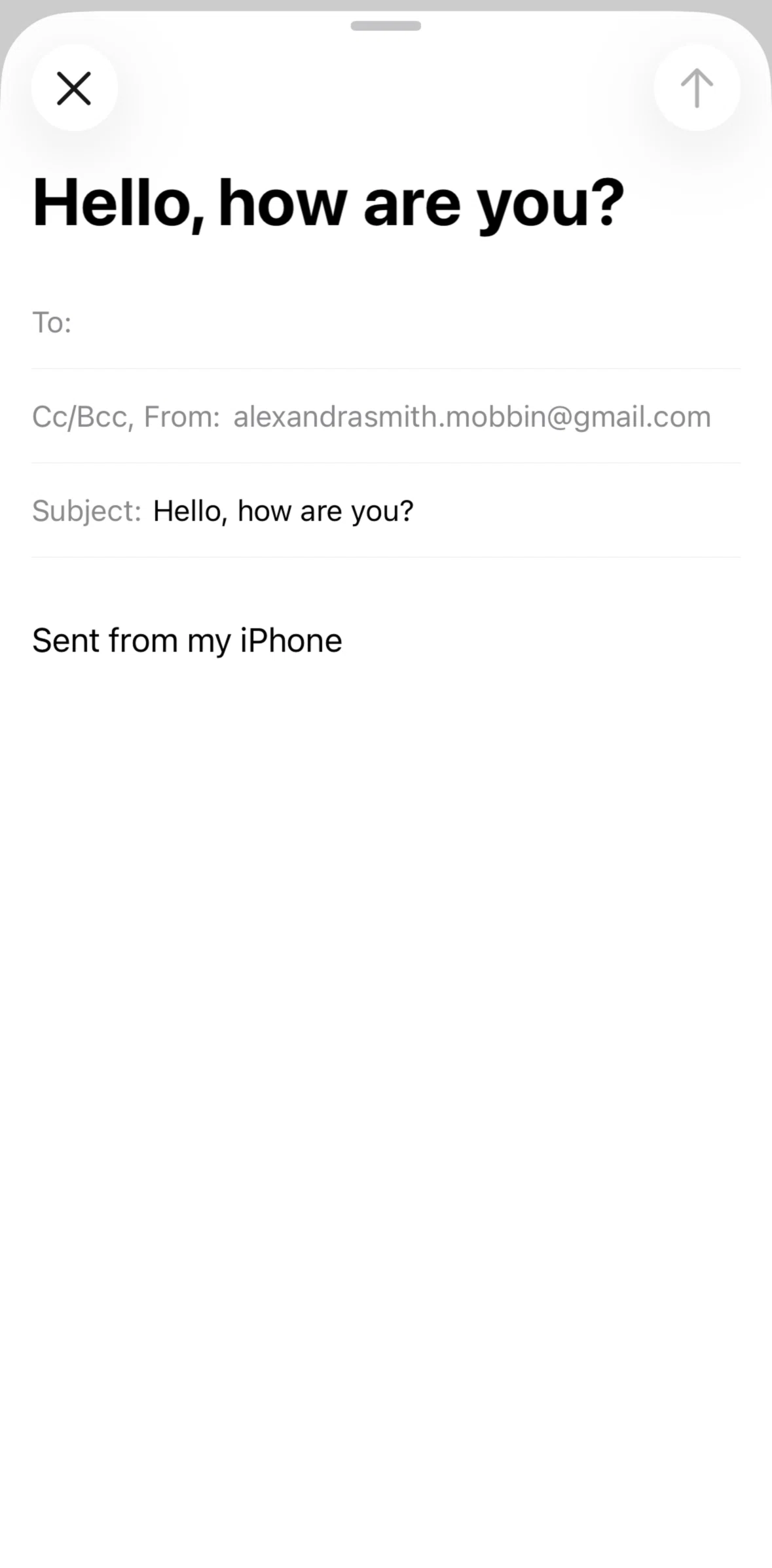 Apple Mail Screen screen in the Setting a notification reminder flow
