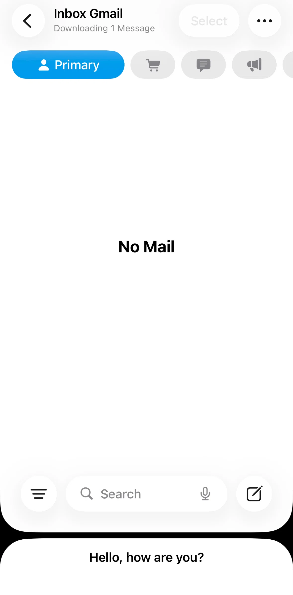Apple Mail Screen screen in the View drafts flow