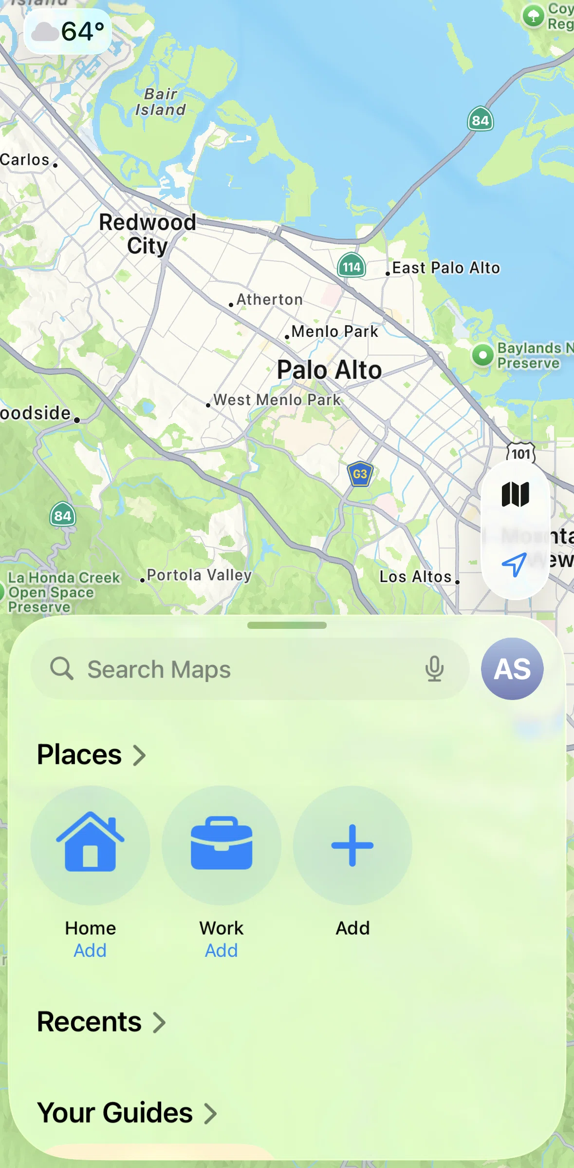 Apple Maps Screen screen in the Maps flow