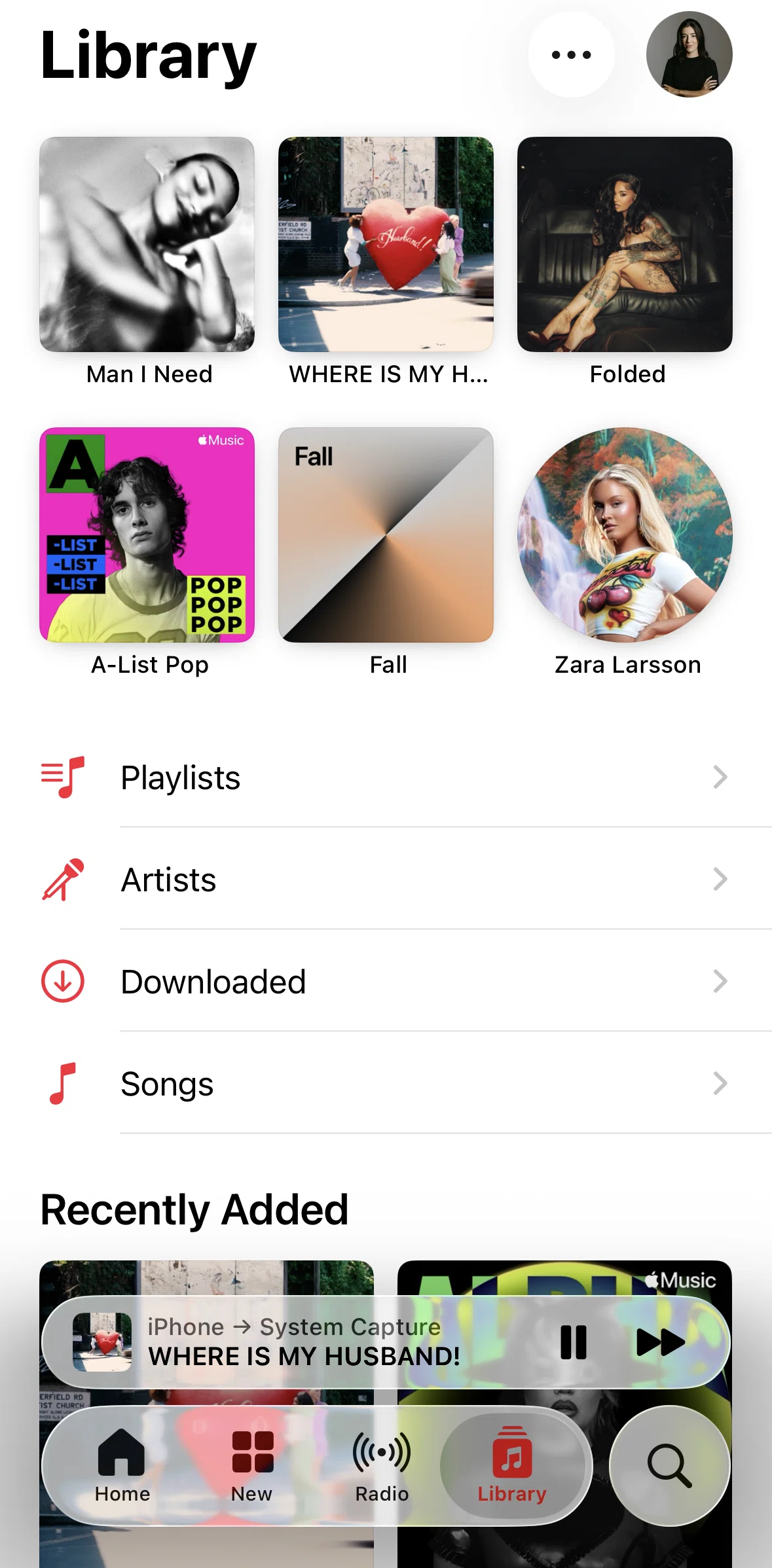 Apple Music Screen screen in the Add to queue (quick action) flow