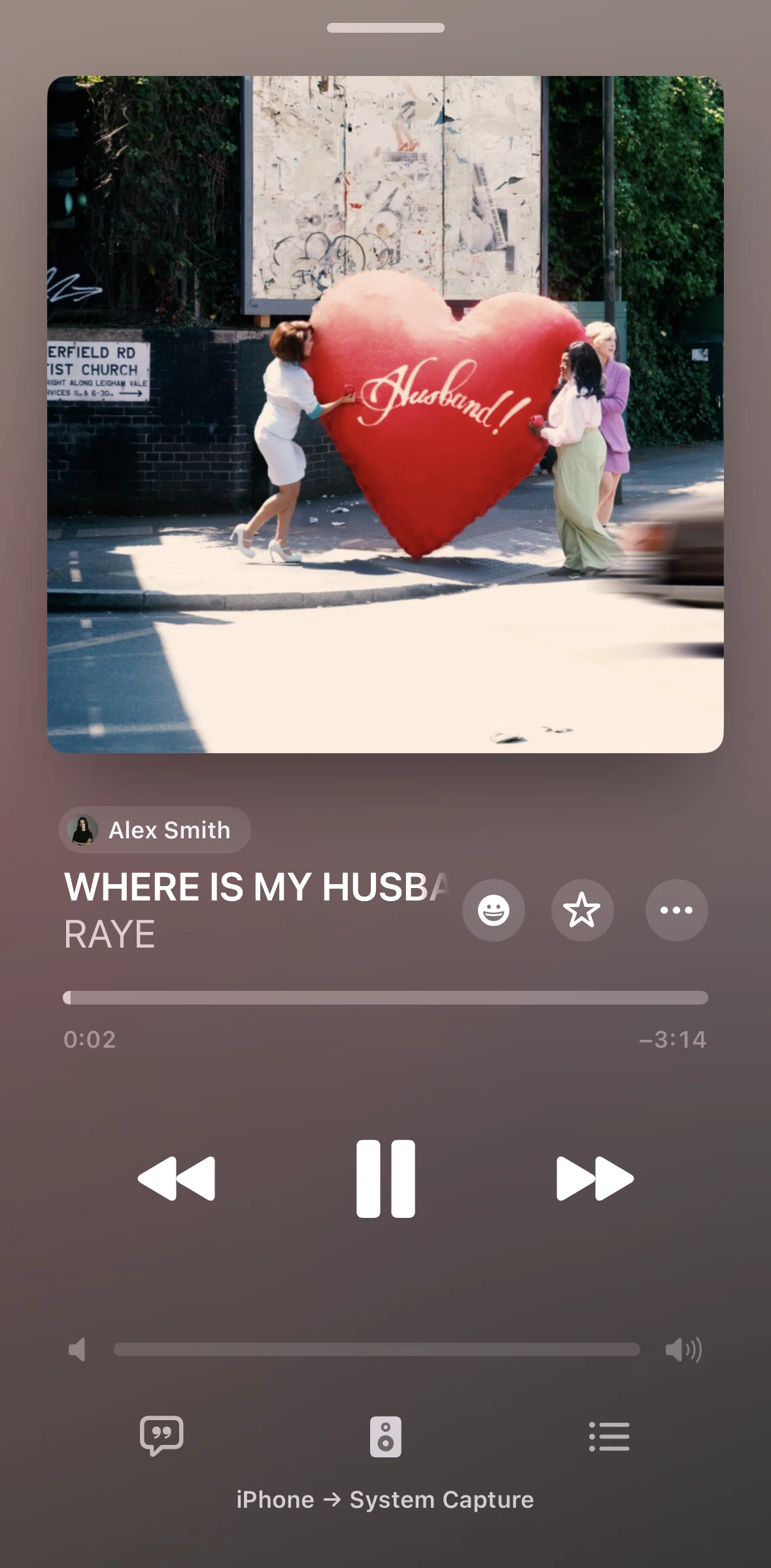 Apple Music Screen screen in the Liking a song flow