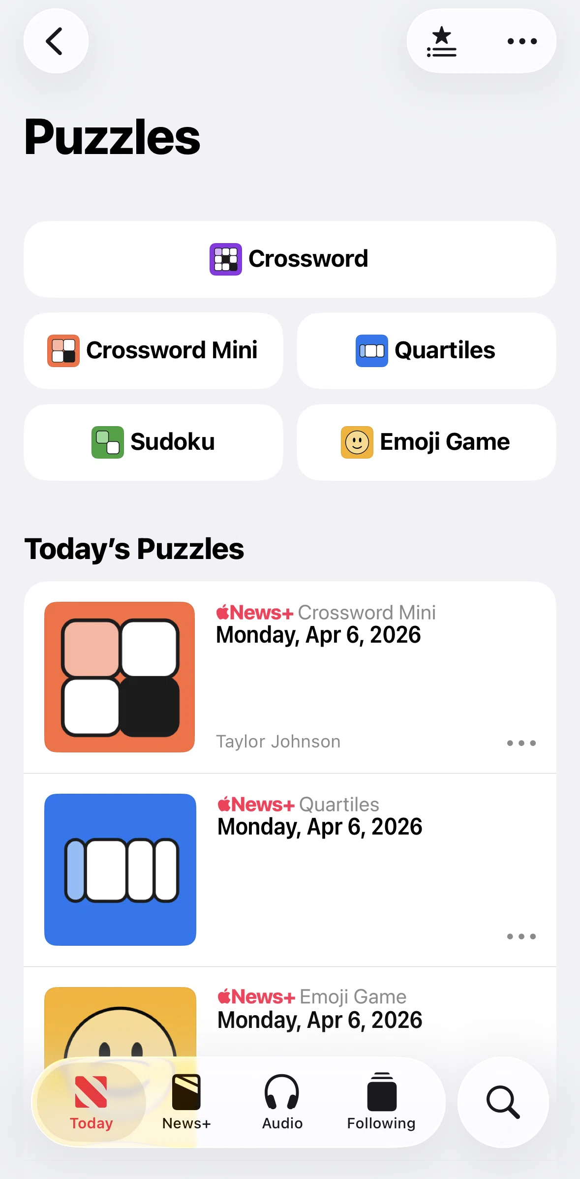 Apple News Screen screen in the Leaderboards flow