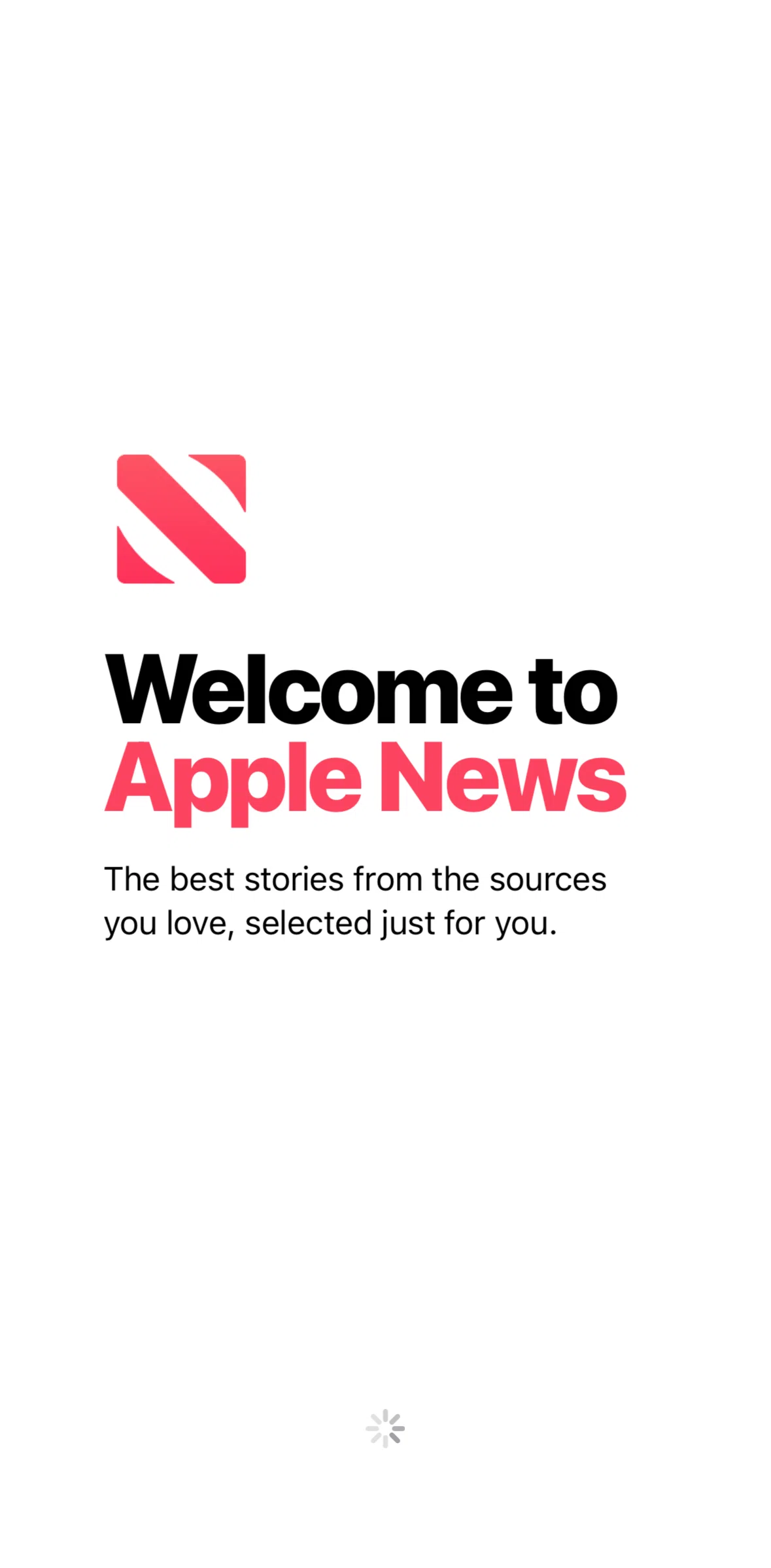 Apple News Screen screen in the Onboarding flow