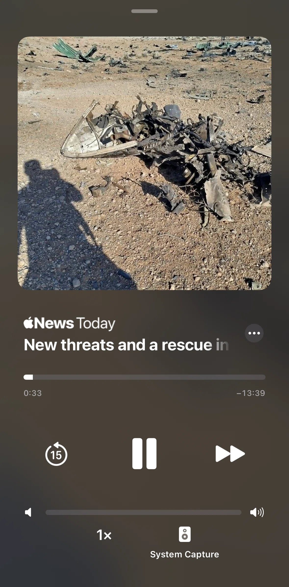 Apple News Screen screen in the Reading a story flow