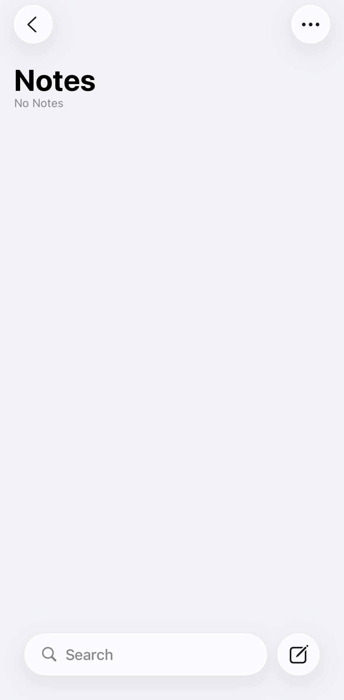 Apple Notes Screen screen in the Creating a note flow