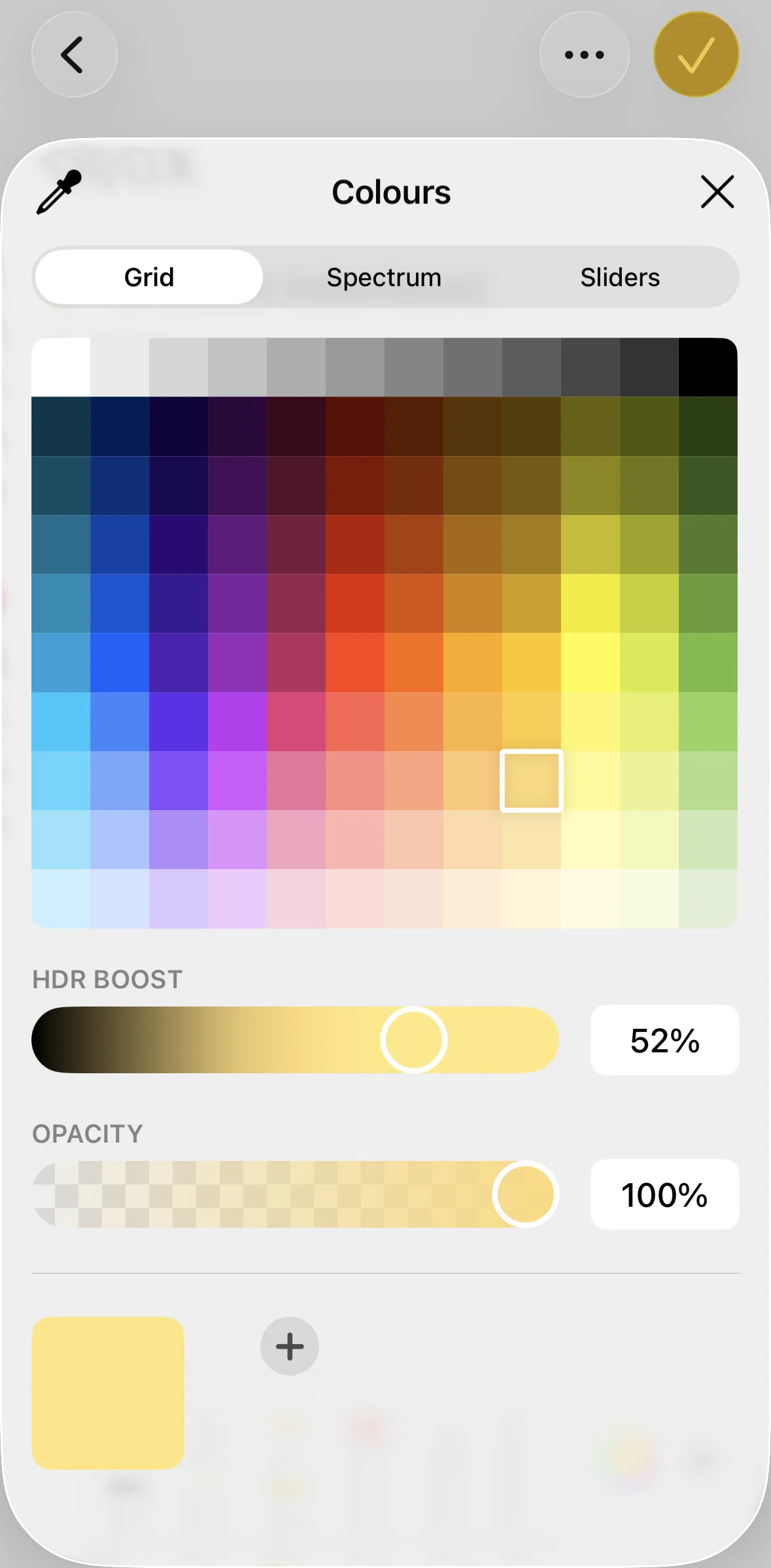 Apple Notes Screen screen in the Saving a color flow