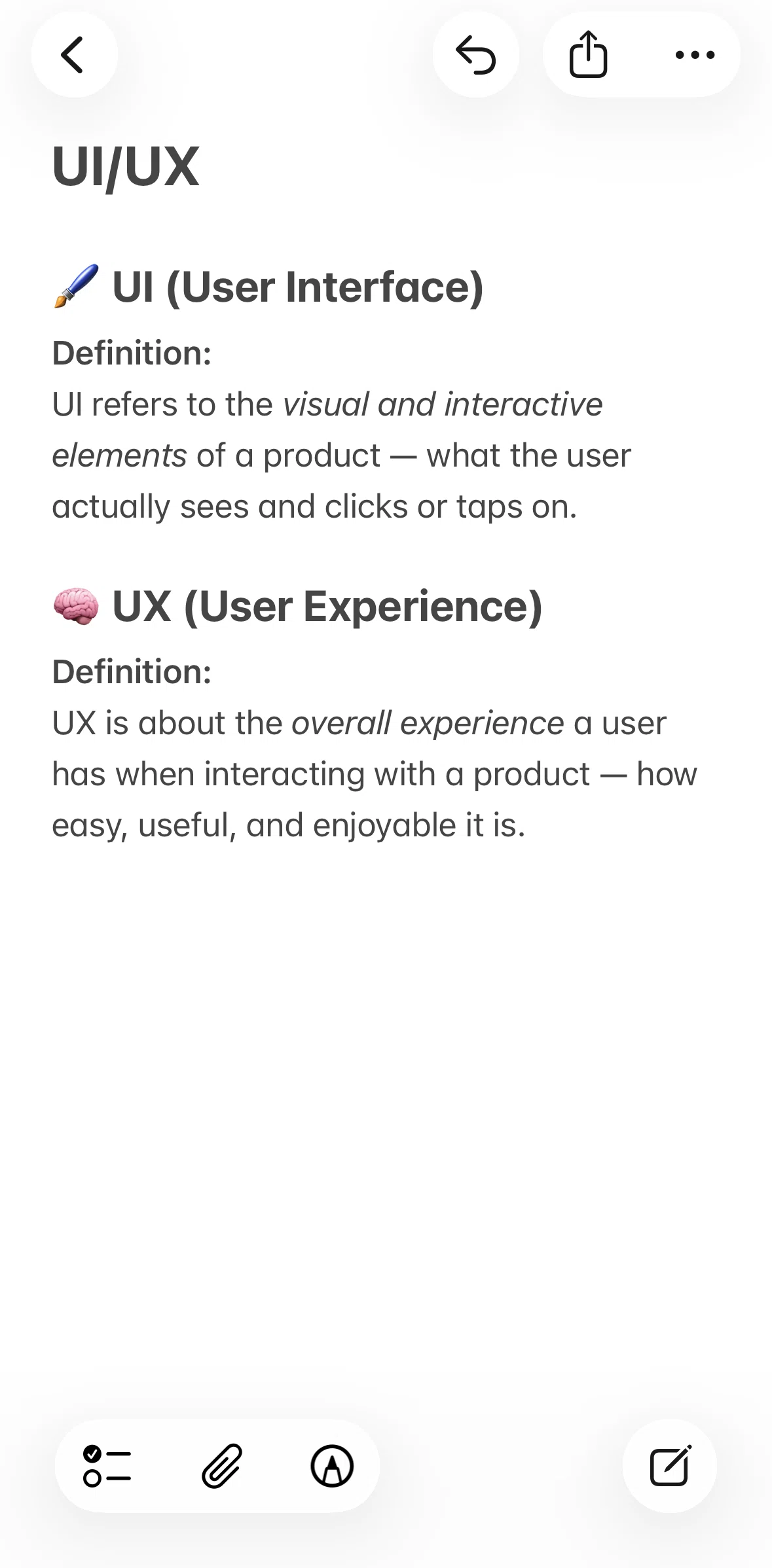 Apple Notes Screen screen in the Scanning text flow