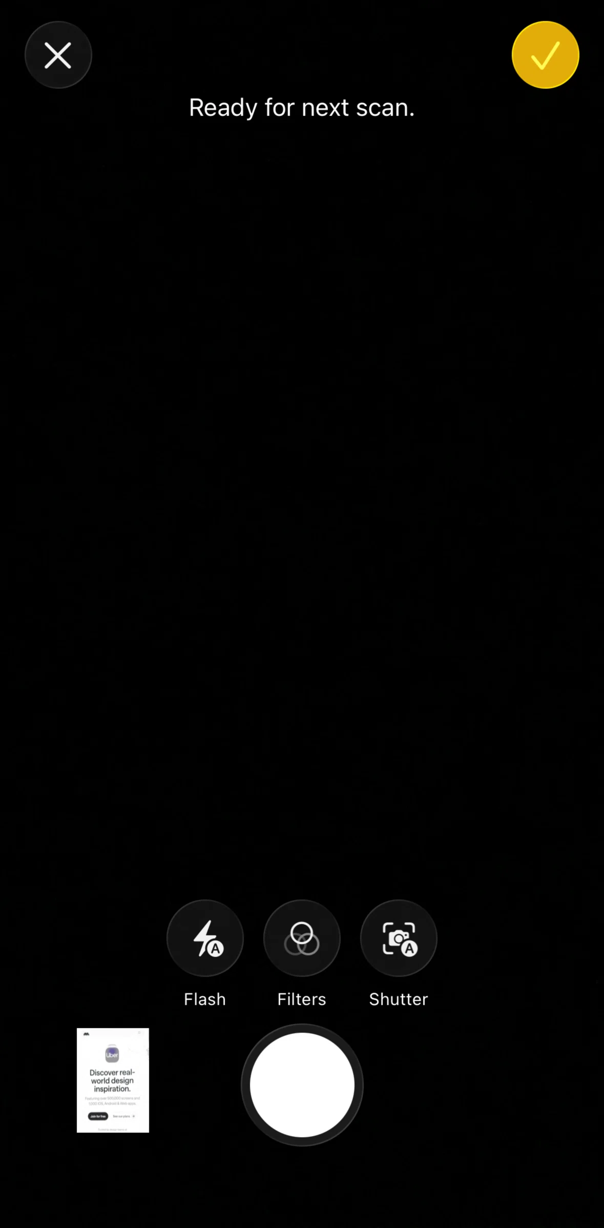 Apple Notes Screen screen in the Setting up camera flow