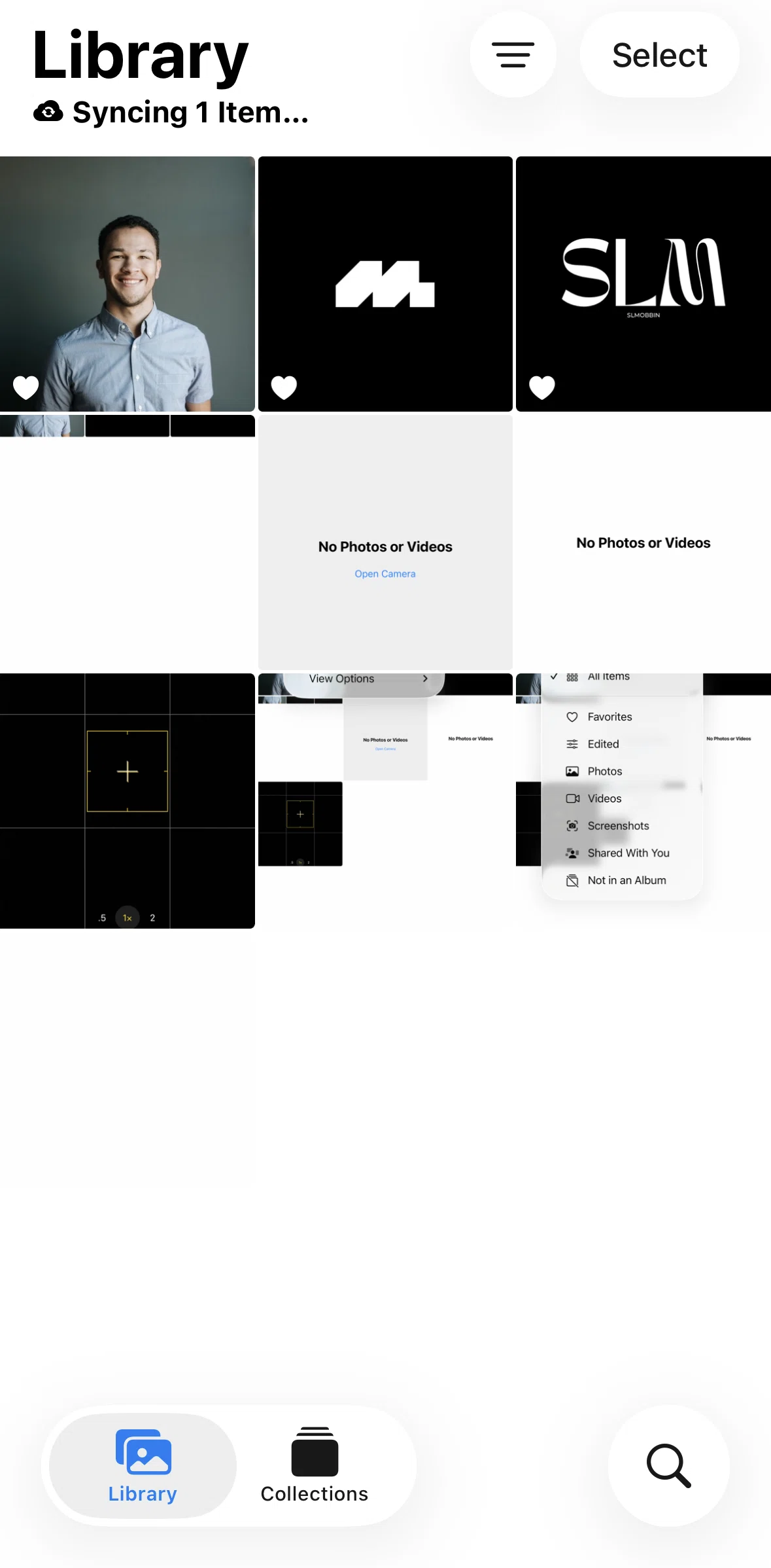 Apple Photos Screen screen in the Deleting photos flow