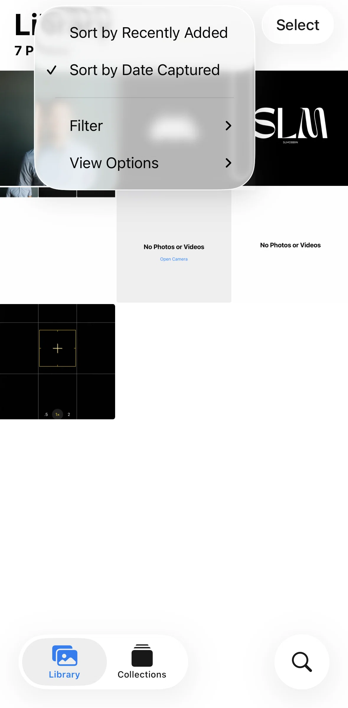 Apple Photos Screen screen in the Zooming in flow