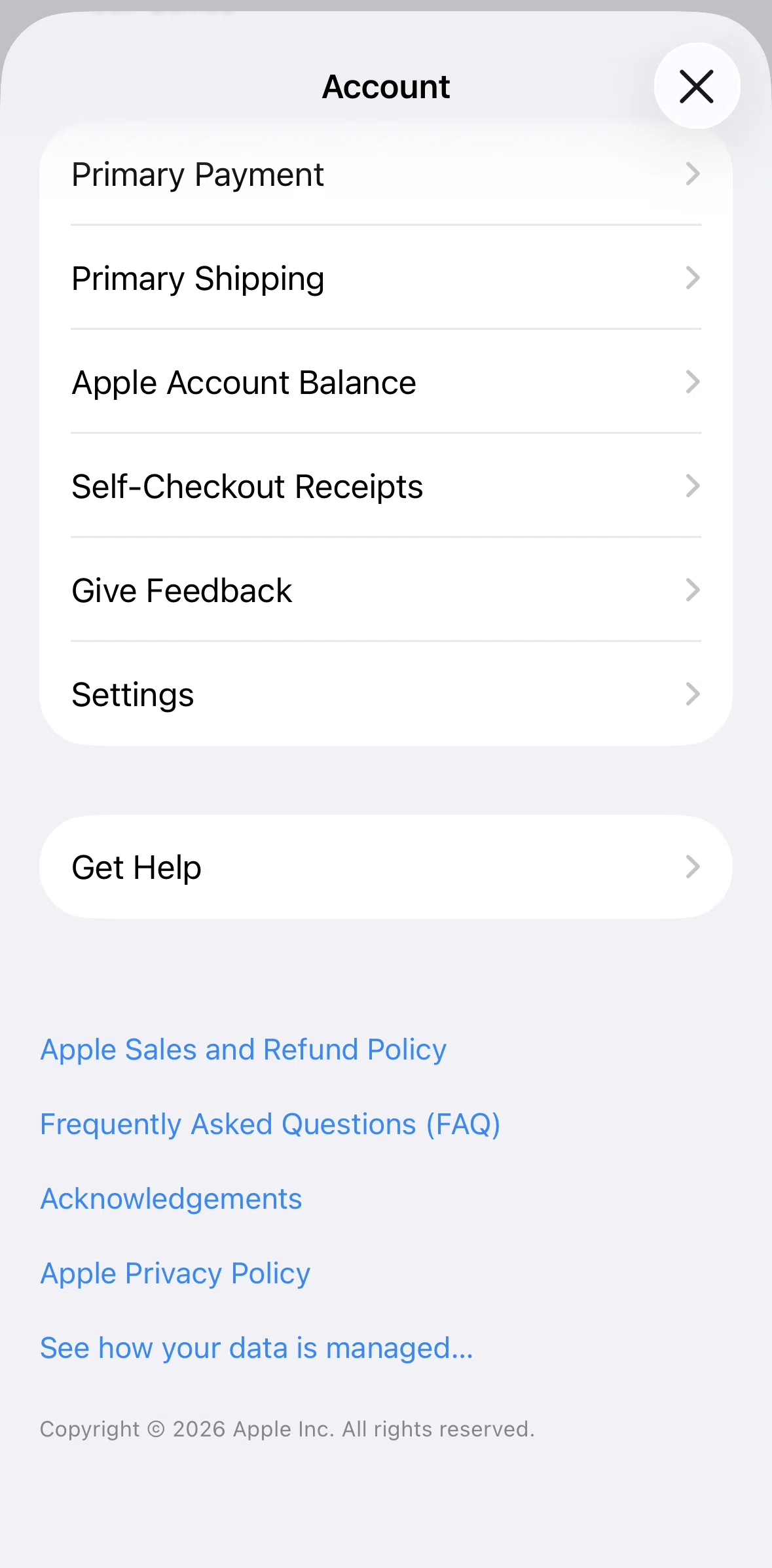 Apple Store Screen screen in the Adding an address flow