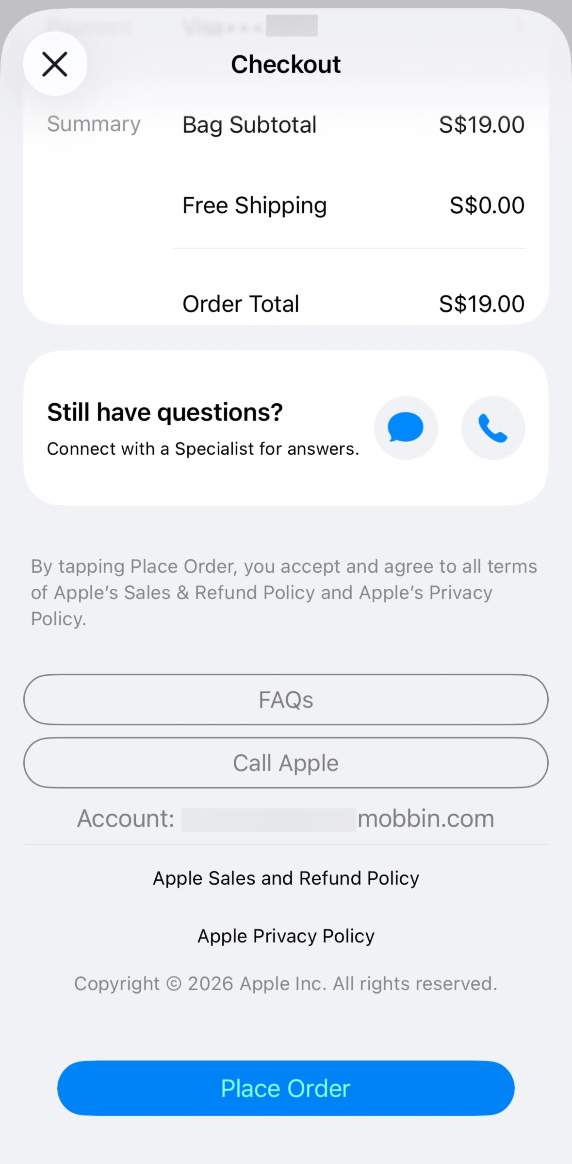 Apple Store Screen screen in the FAQ flow