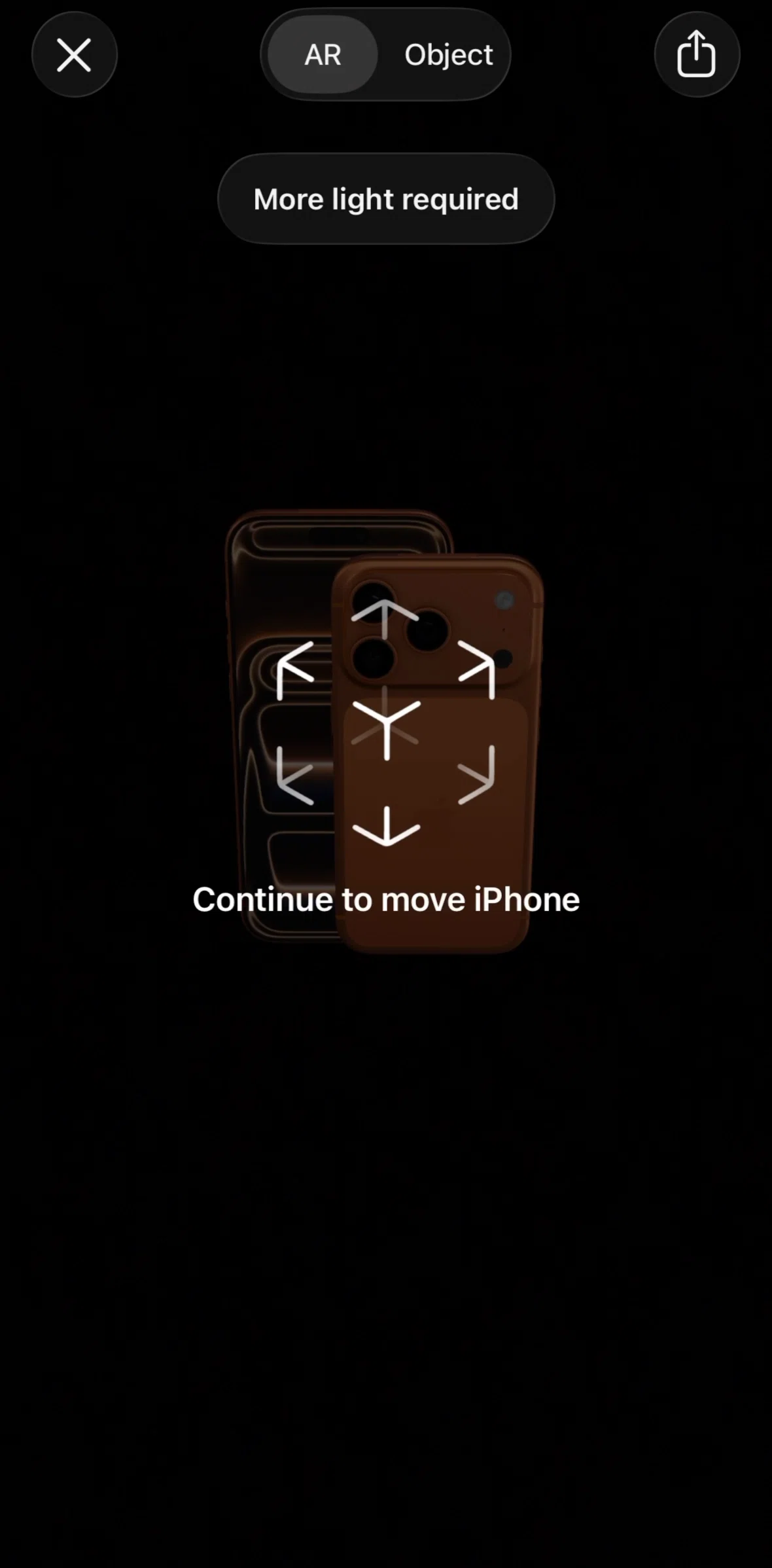 Apple Store Screen screen in the Placing an object flow
