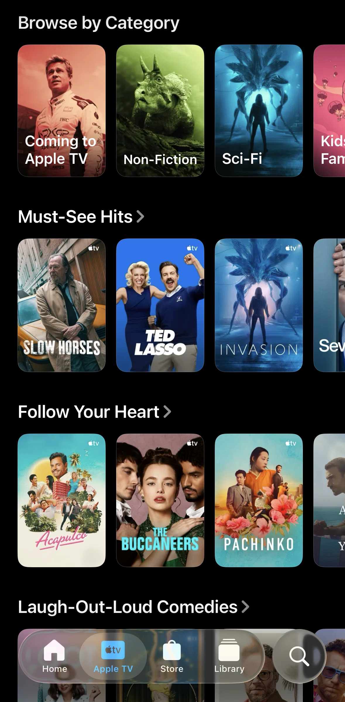 Apple Tv Screen screen in the Category detail flow
