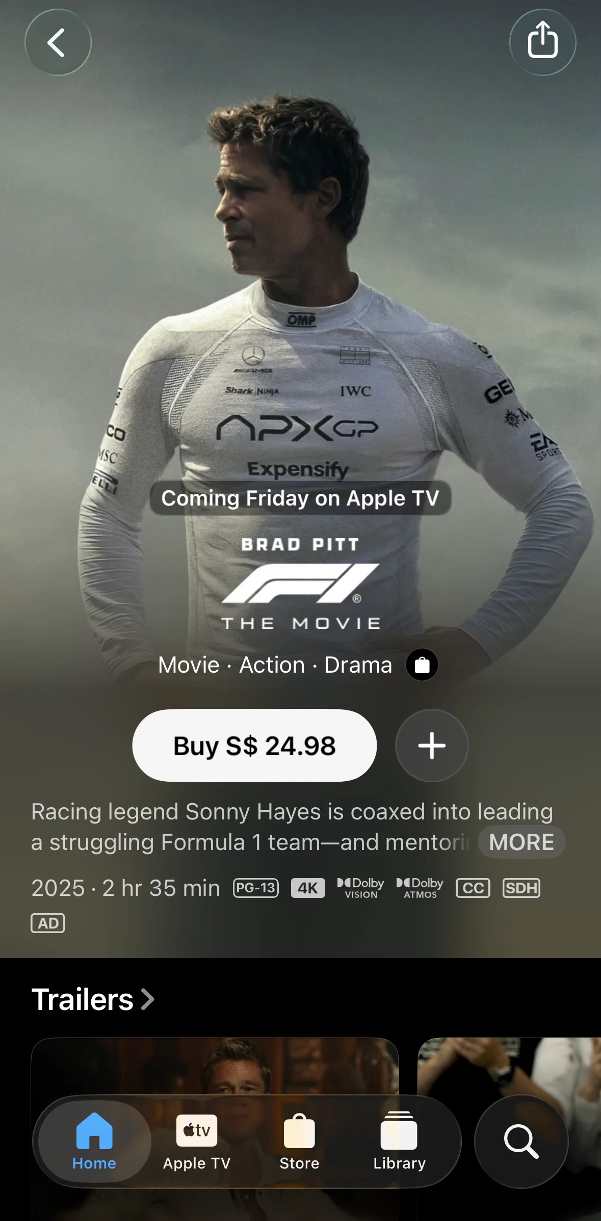 Apple Tv Screen screen in the Information flow