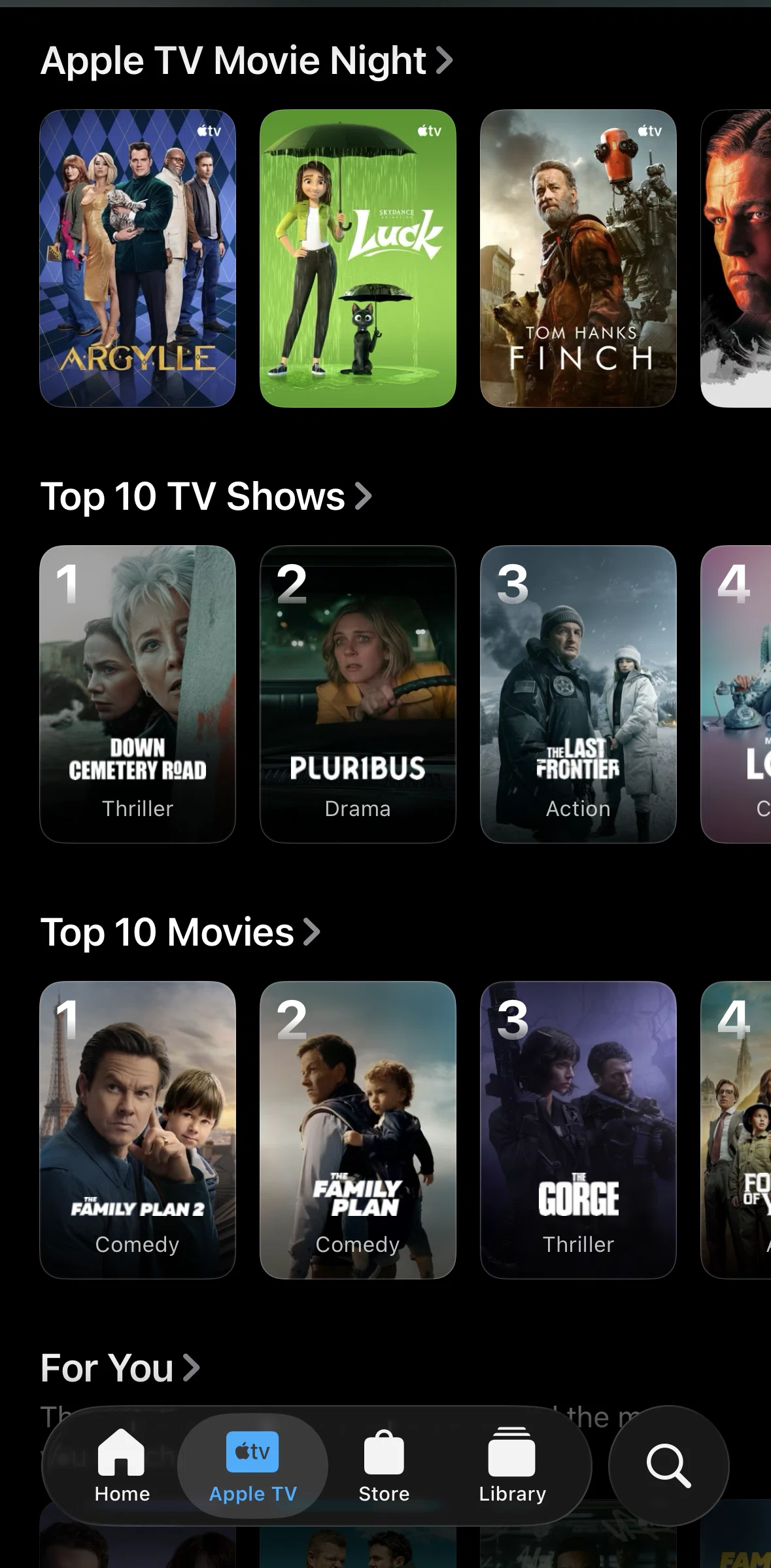 Apple Tv Screen screen in the Movie detail (Apple TV) flow