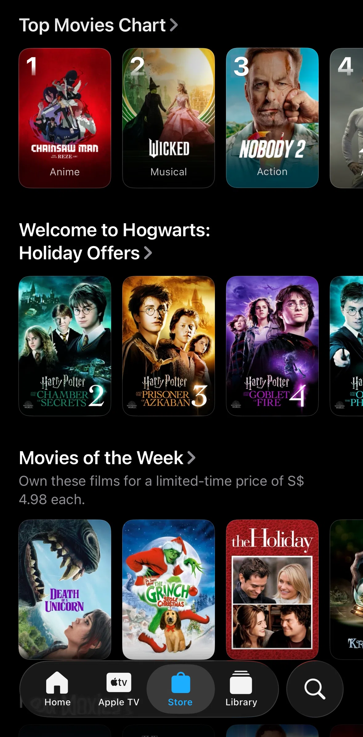Apple Tv Screen screen in the Movie detail (Store) flow