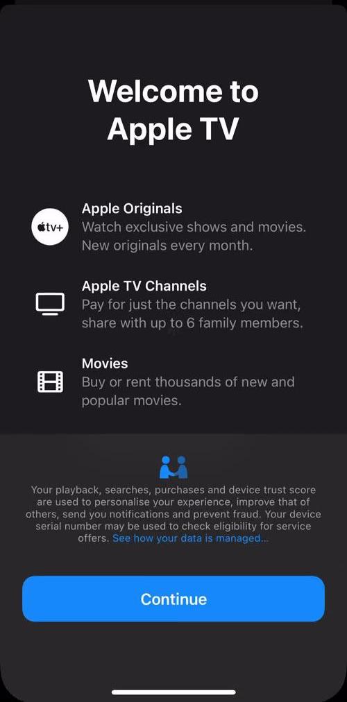 Apple TV Onboarding preview