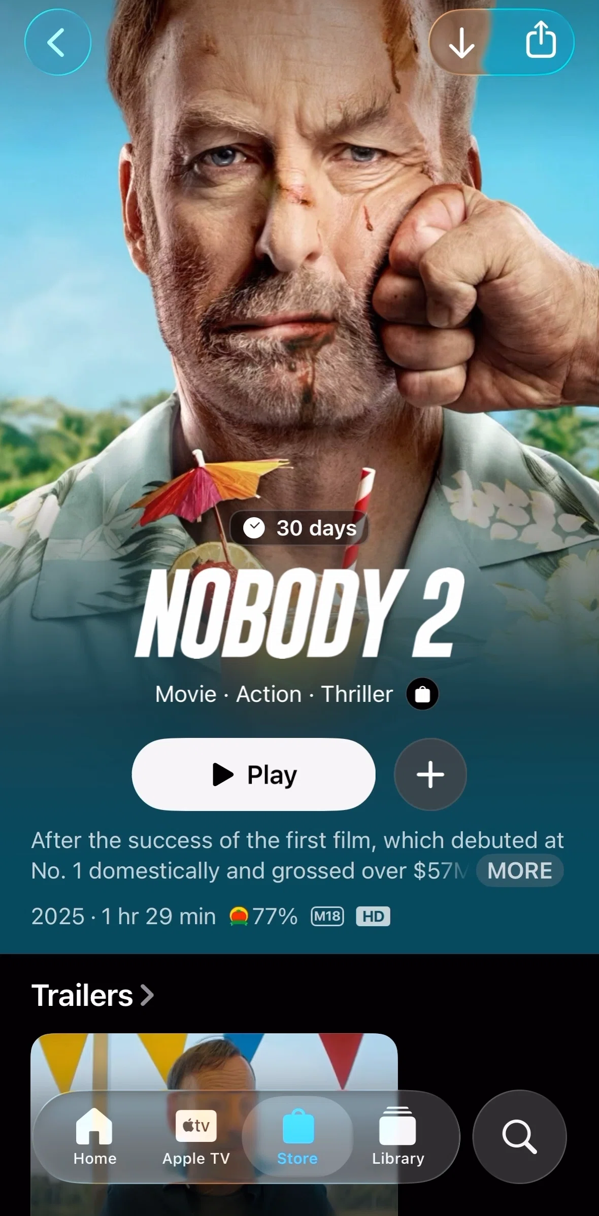 Apple Tv Screen screen in the Watching a movie flow