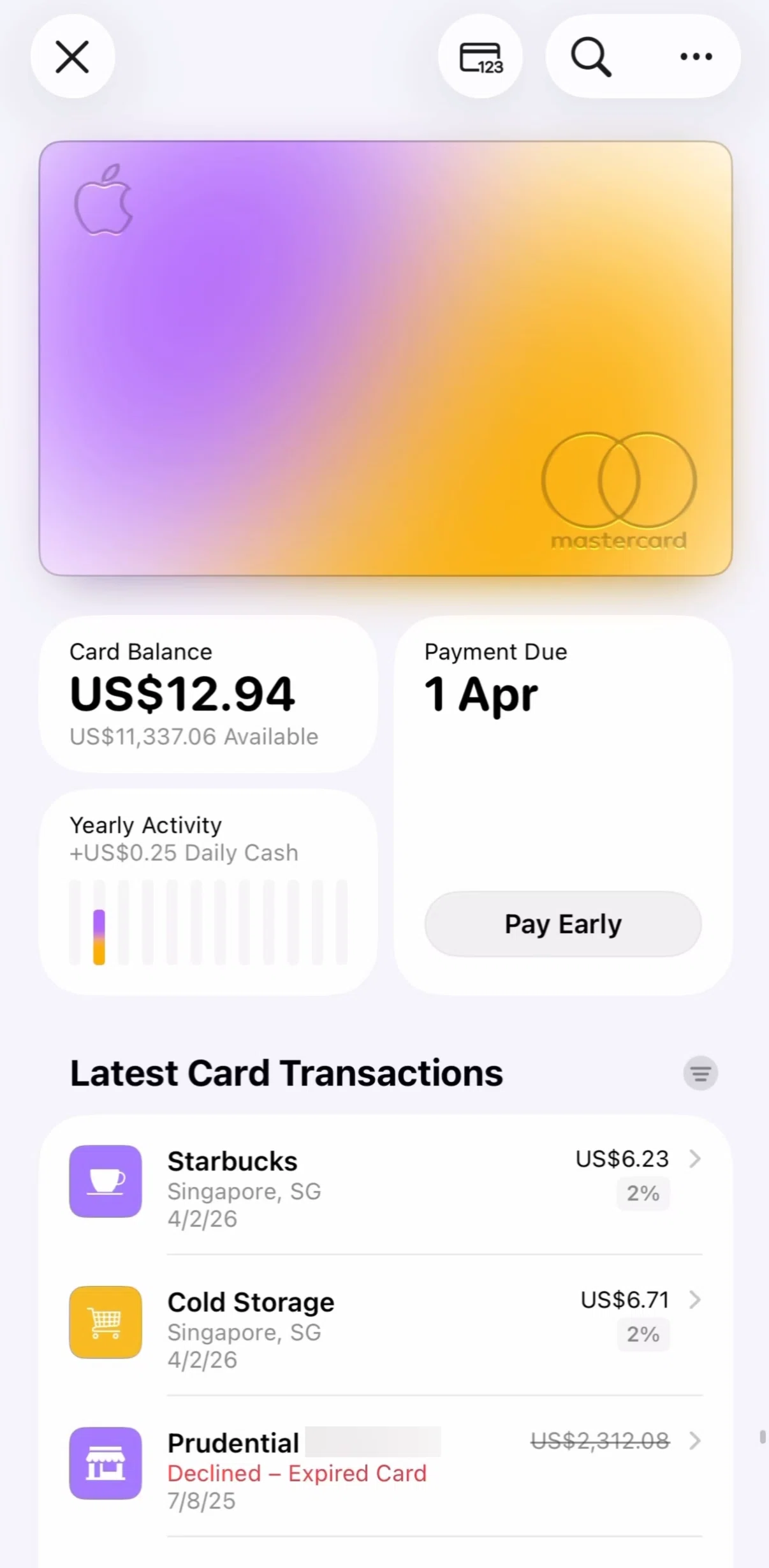 Apple Wallet Screen screen in the Payment due flow