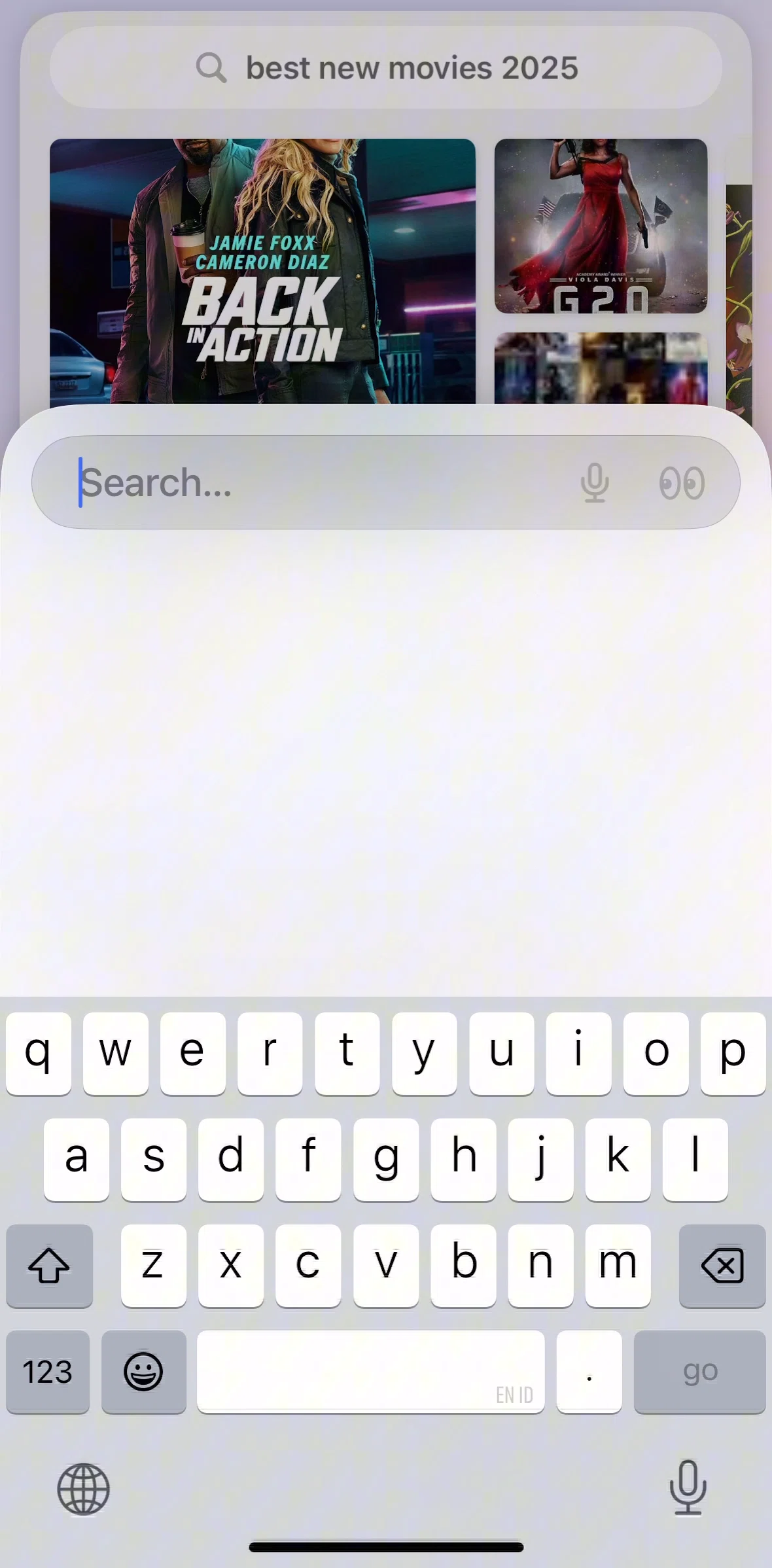 Arc Search Screen screen in the Switching to incognito mode flow