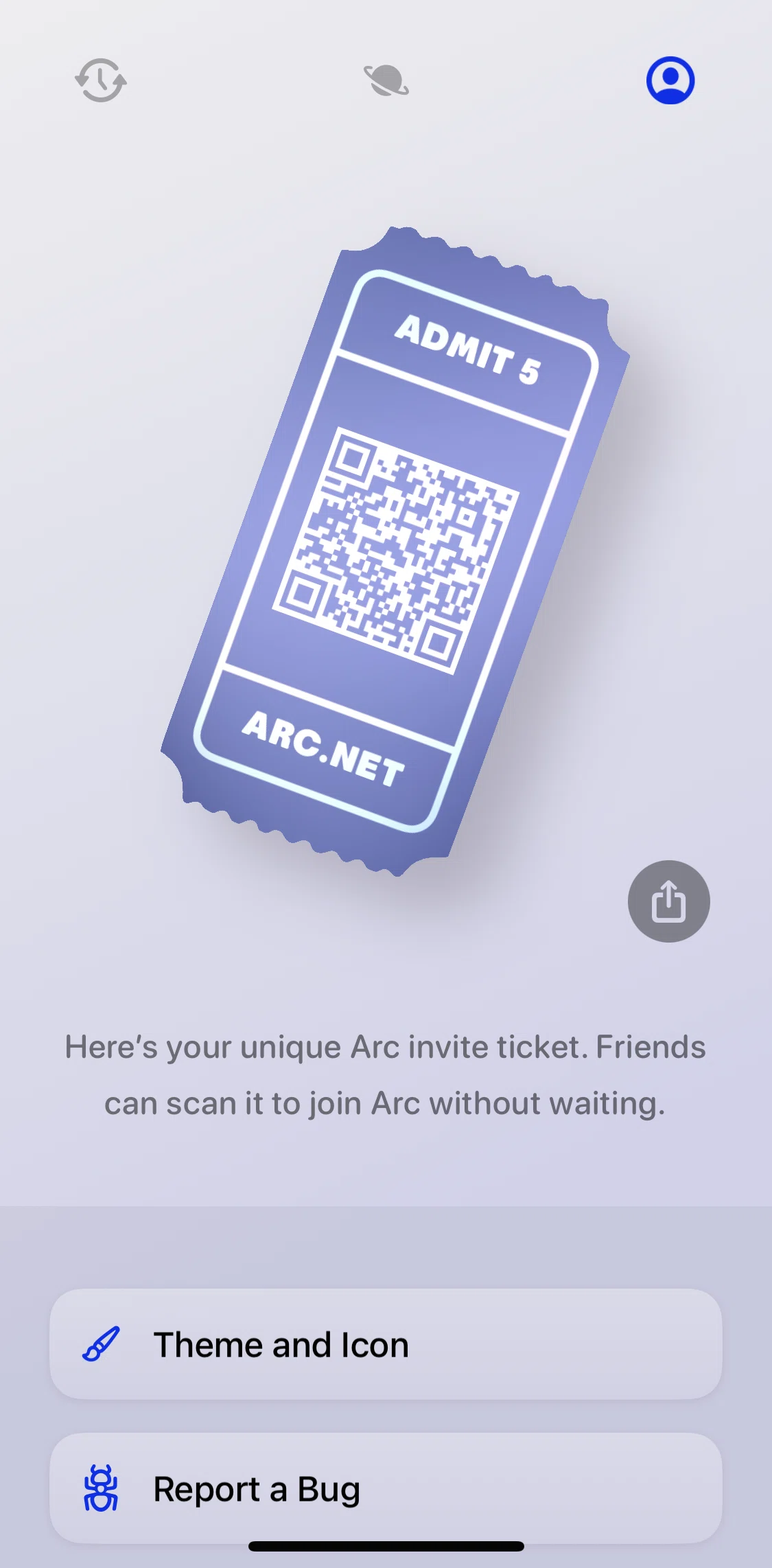 Arc Sidebar Sync Screen screen in the Account flow